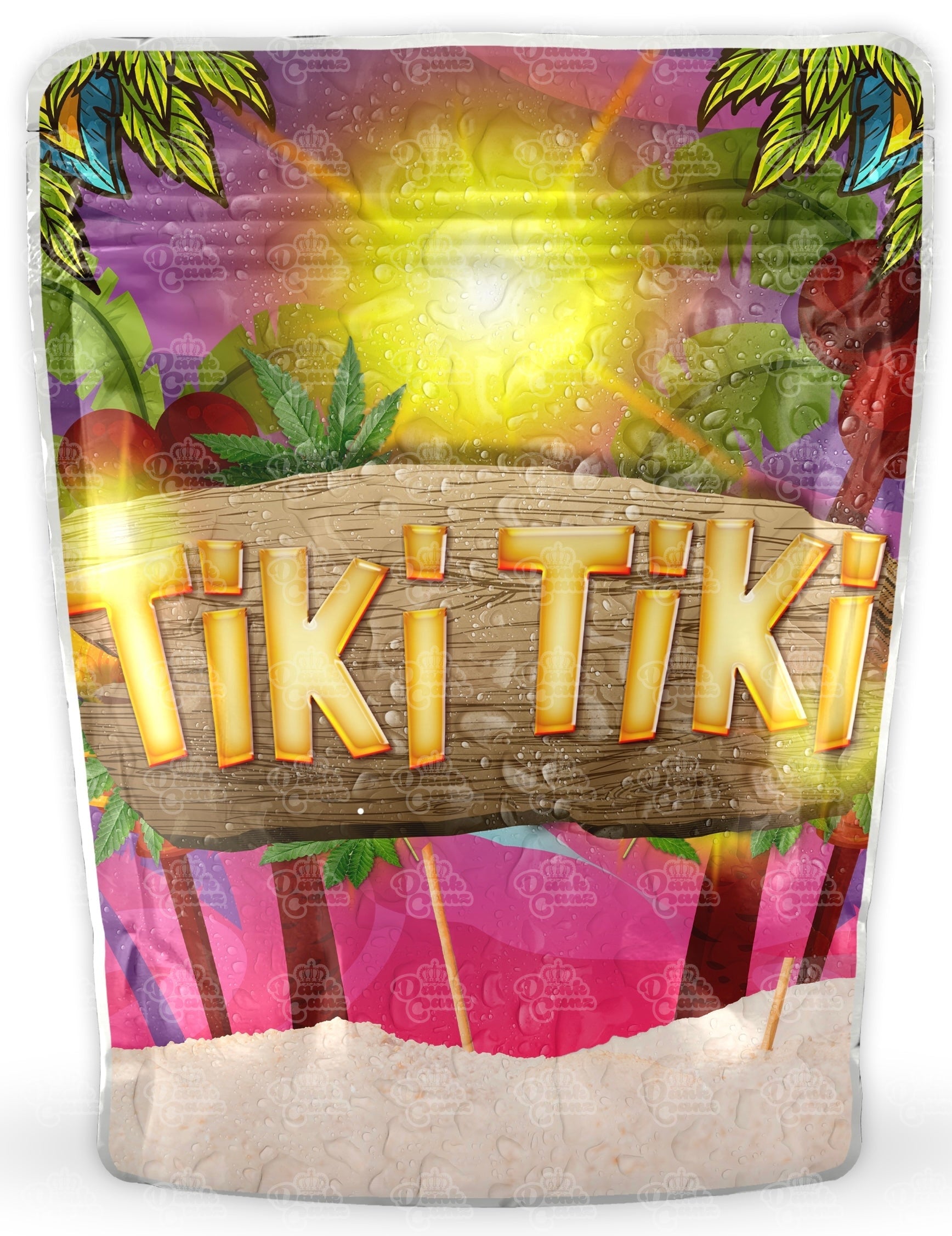 Tiki Tiki Mylar Bags - DC Packaging Custom Cannabis Packaging
