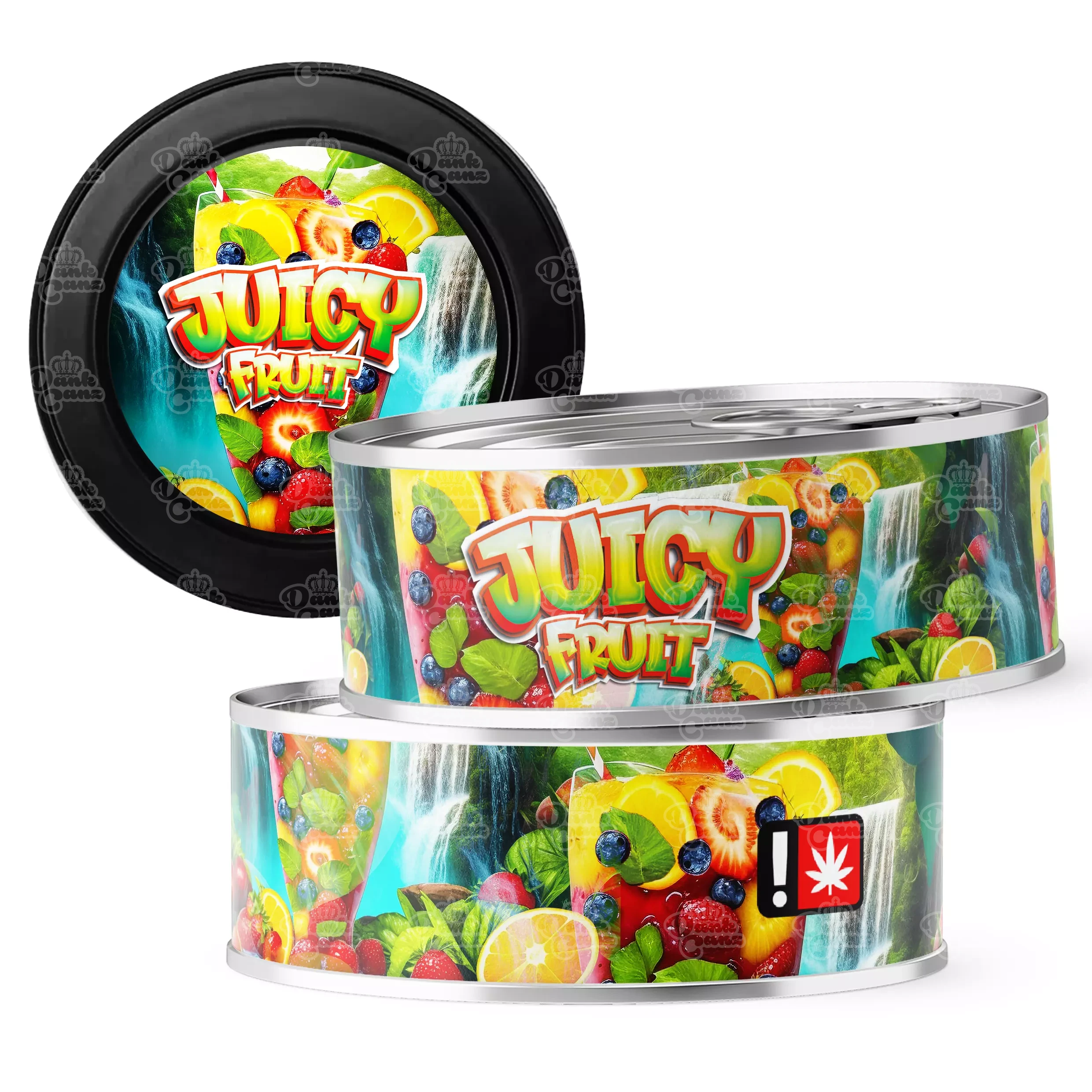 Juicy Fruit 3.5g Self Seal Tins - DC Packaging Custom Cannabis Packaging