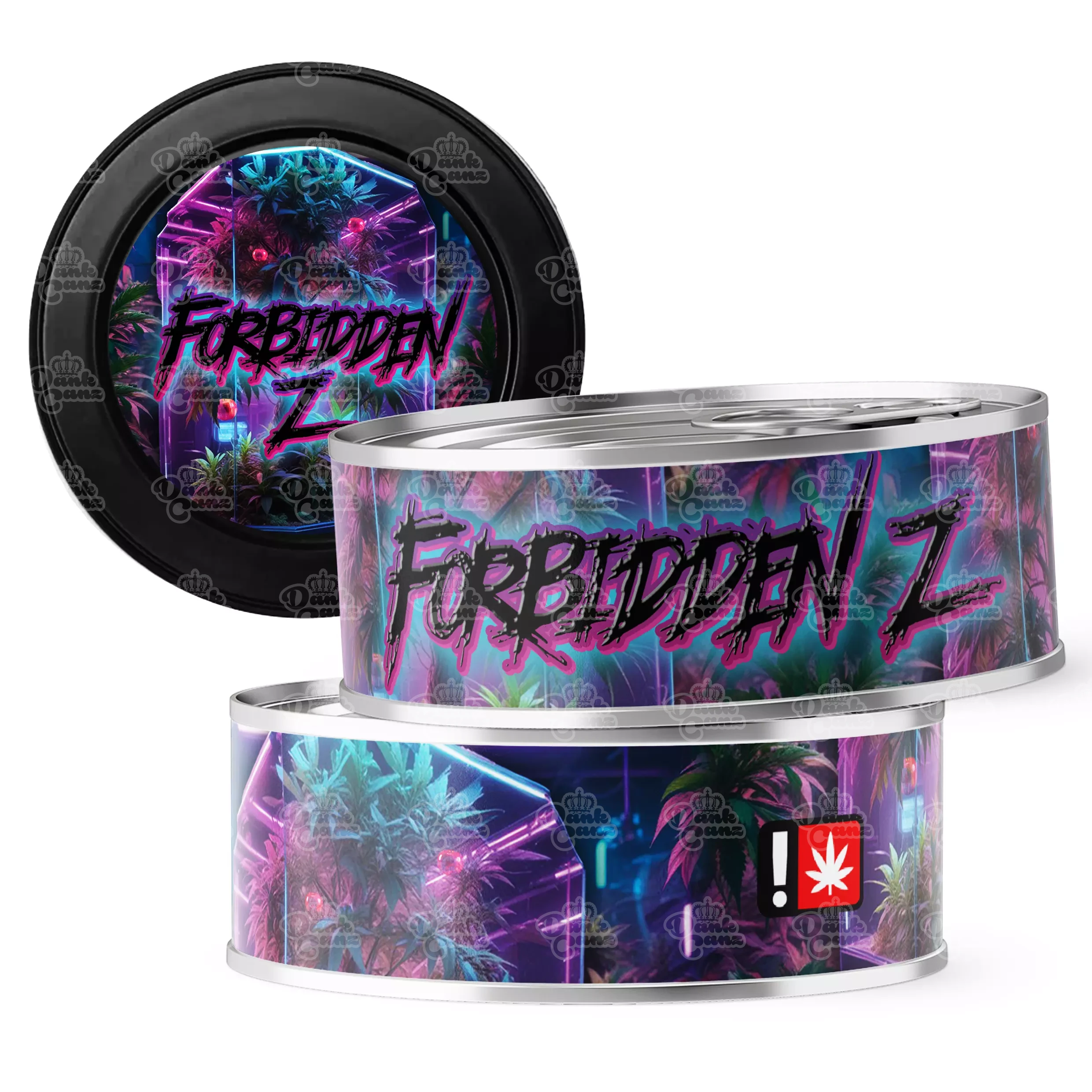 Forbidden Z 3.5g Self Seal Tins - DC Packaging Custom Cannabis Packaging