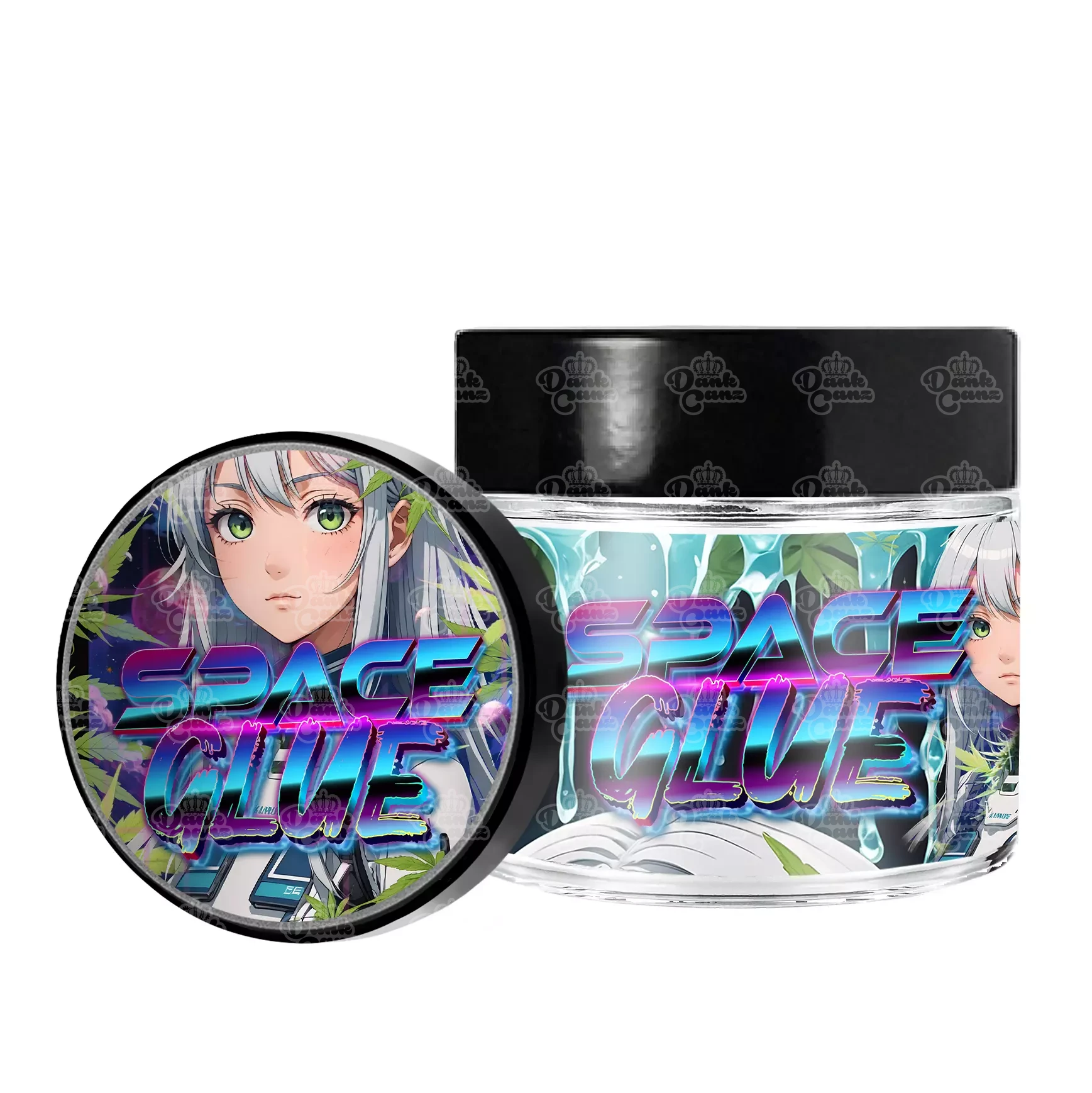 Space Glue 3.5g/60ml Glass Jars - Labelled - DC Packaging Custom Cannabis Packaging