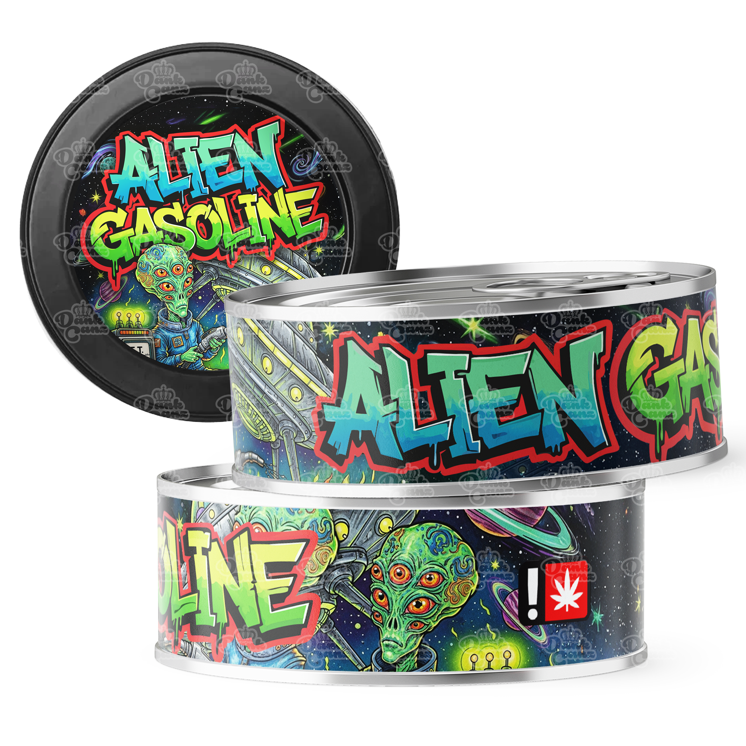 Alien Gasoline 3.5g Self Seal Tins - DC Packaging Custom Cannabis Packaging