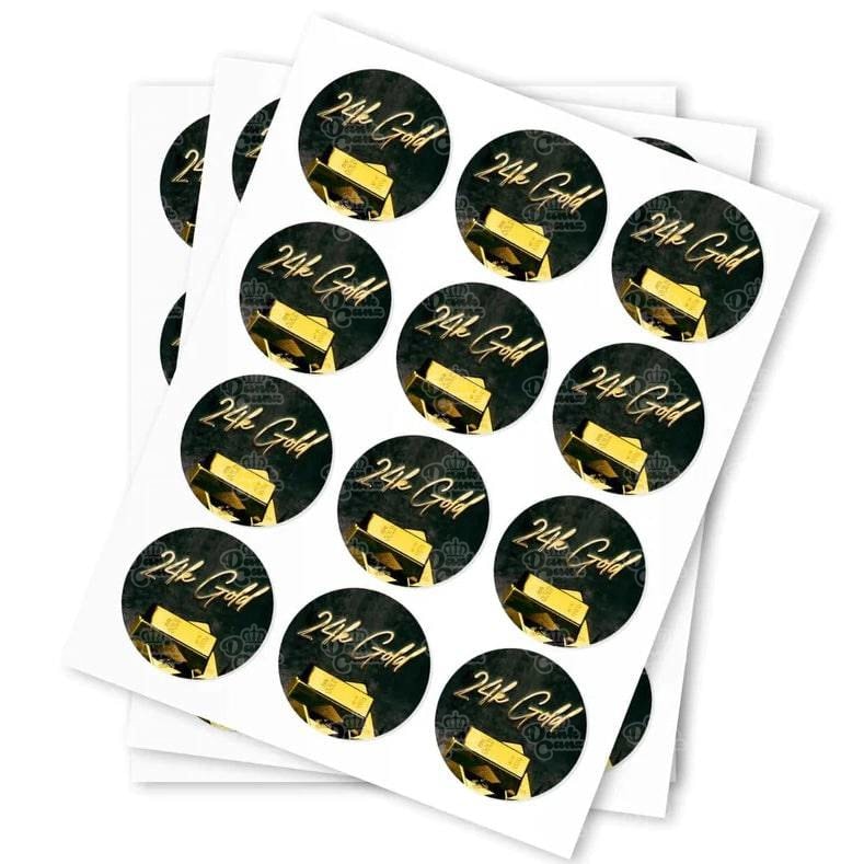 24k Gold Strain Stickers - DC Packaging Custom Cannabis Packaging