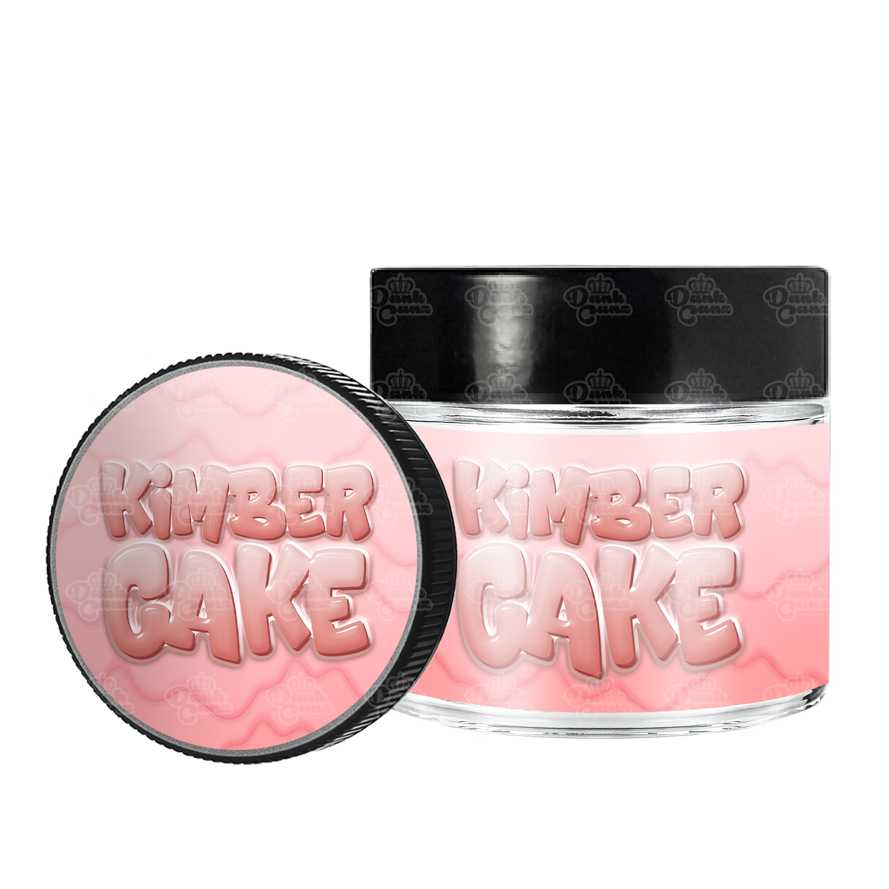Kimber Cake 3.5g/60ml Glass Jars - Labelled - DC Packaging Custom Cannabis Packaging
