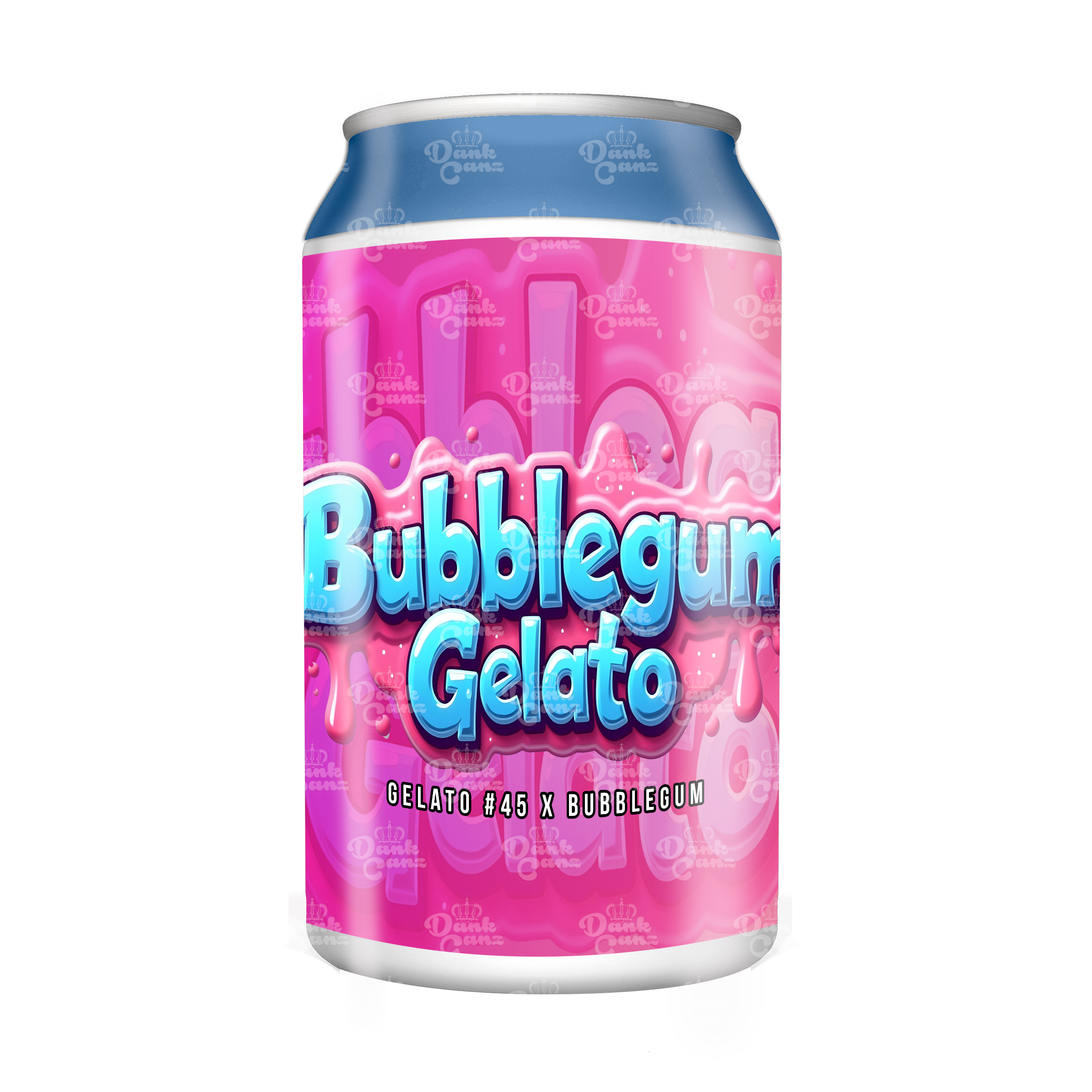 Bubblegum Gelato 3.5g Plastic Soda Cans - DC Packaging Custom Cannabis Packaging