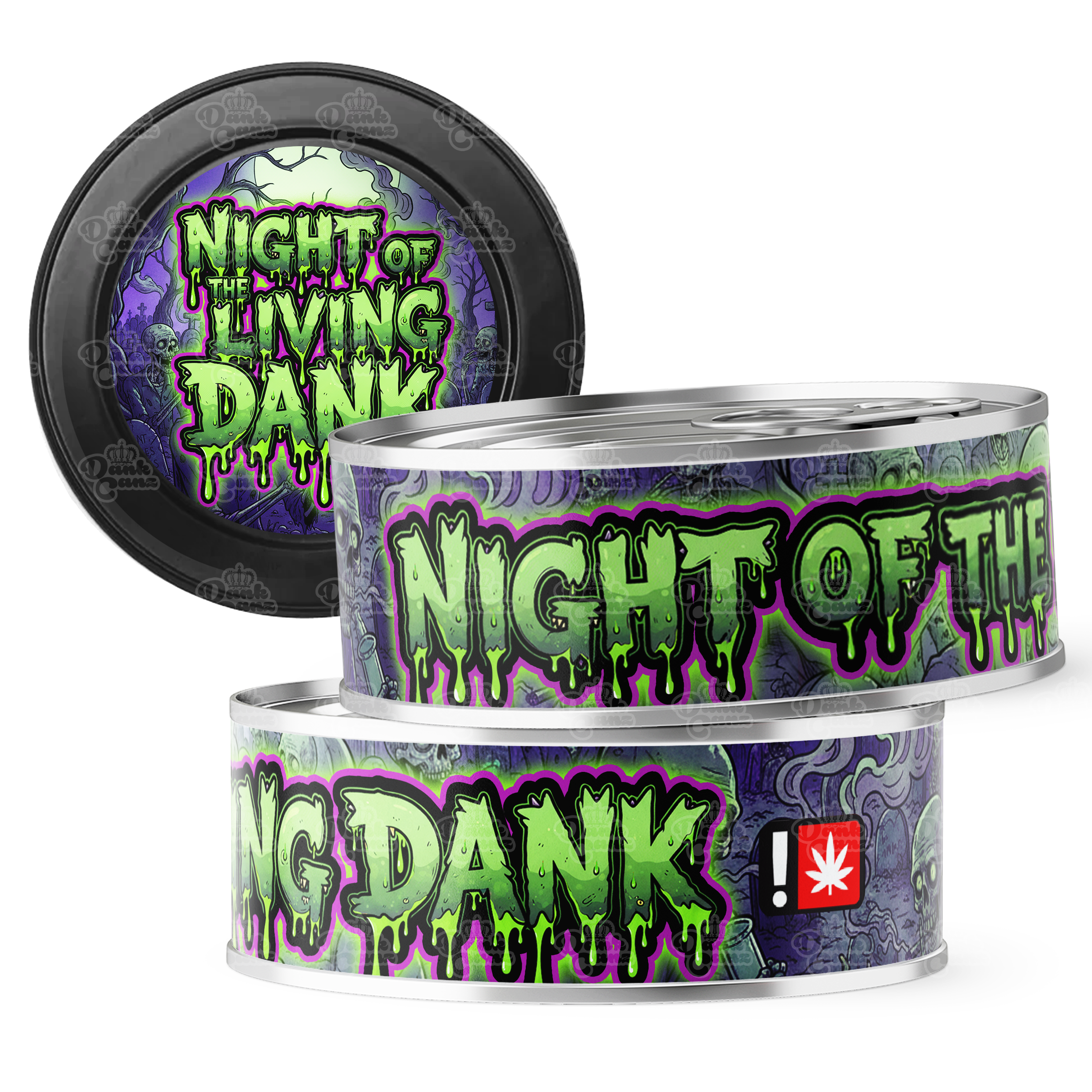 Night of the Living Dank 3.5g Self Seal Tins - DC Packaging Custom Cannabis Packaging