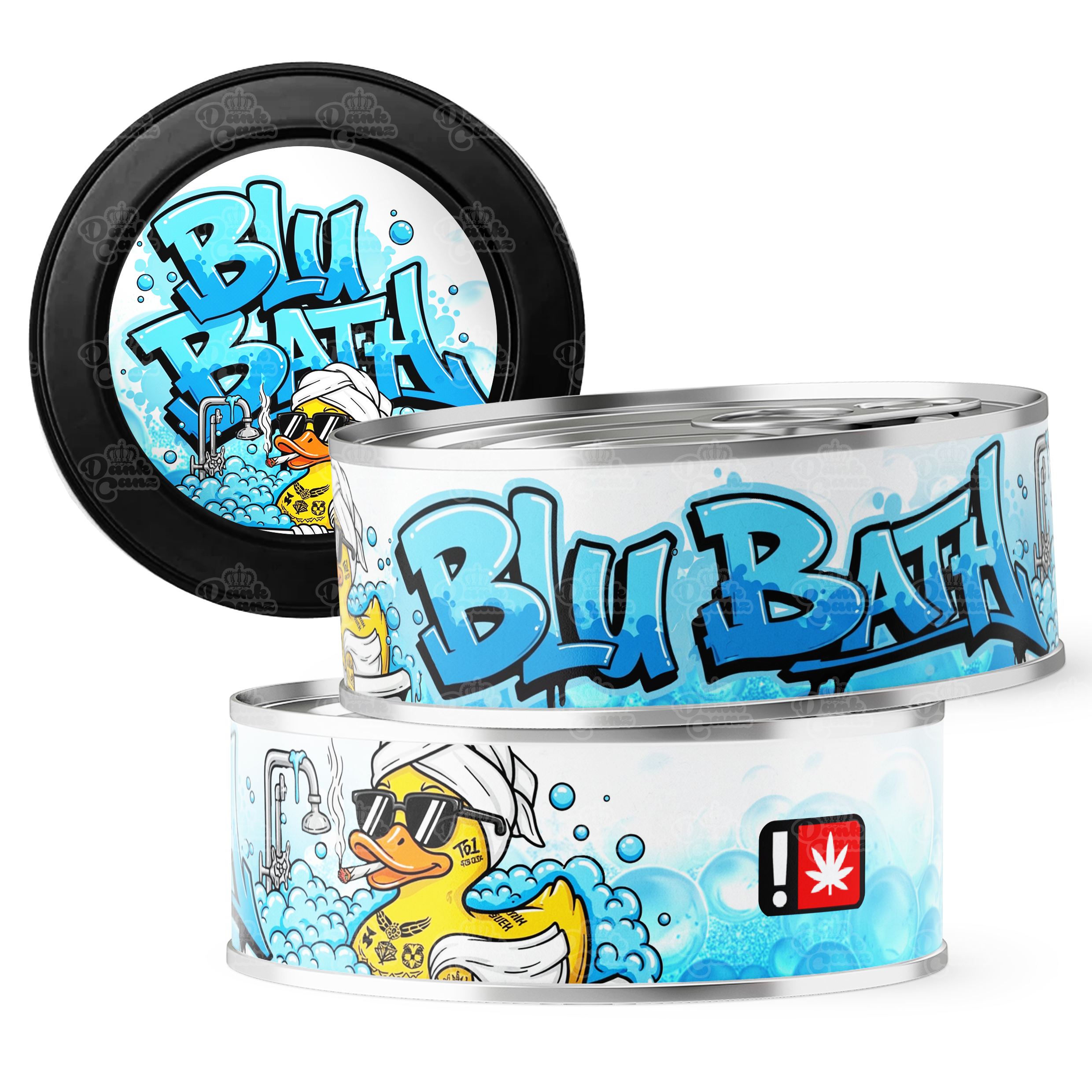 Blu Bath 3.5g Self Seal Tins - DC Packaging Custom Cannabis Packaging