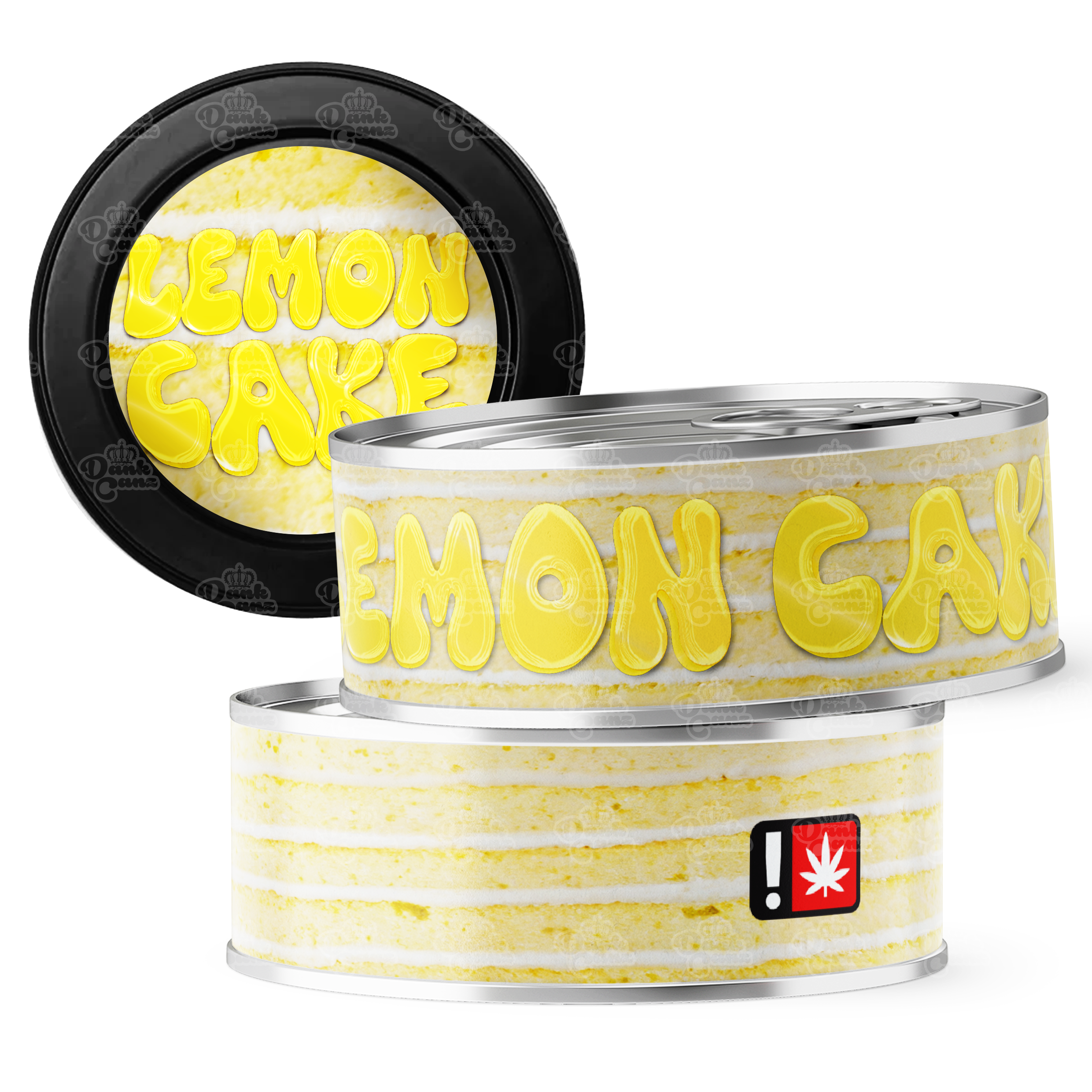Lemon Cake 3.5g Self Seal Tins - DC Packaging Custom Cannabis Packaging
