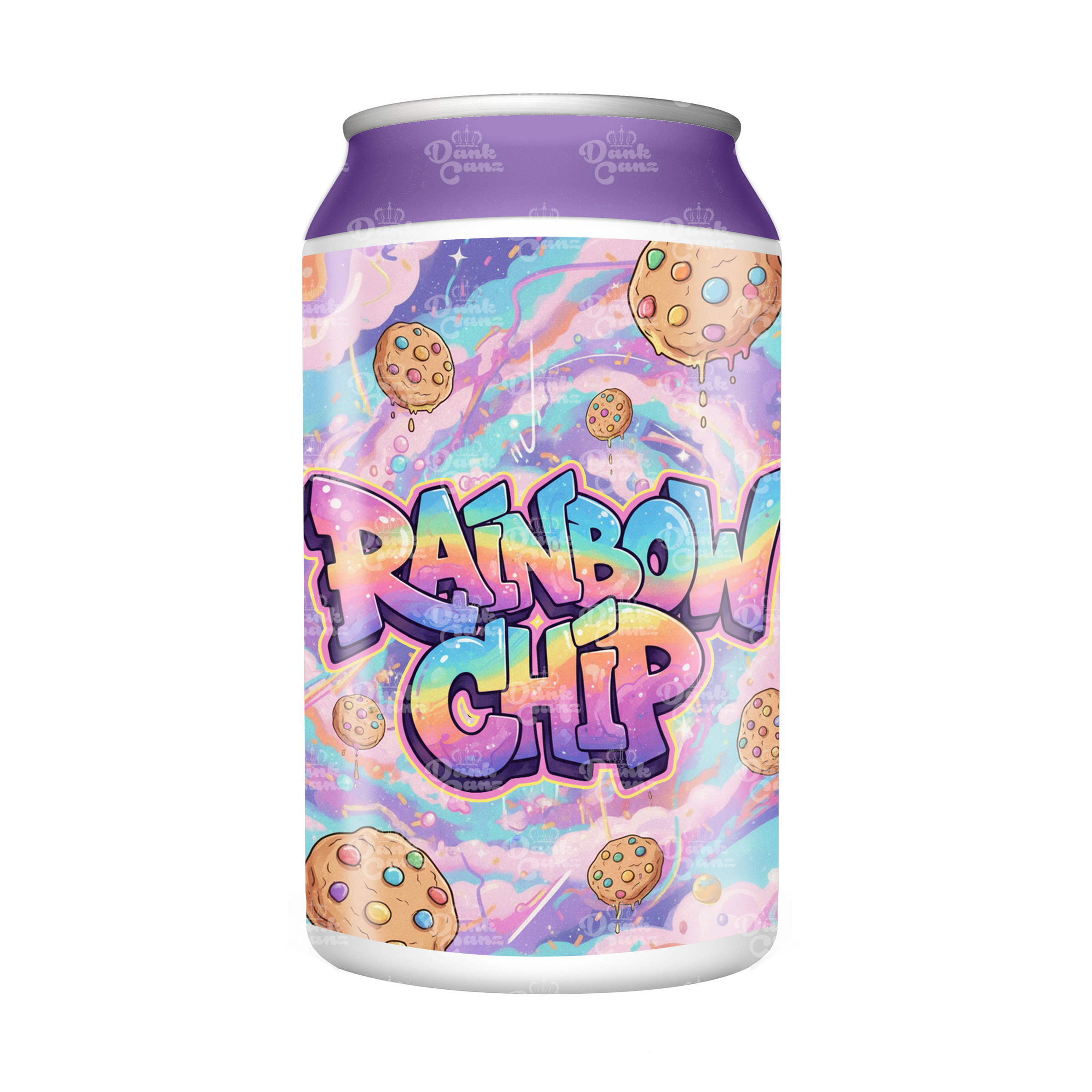 Rainbow Chip 3.5g Plastic Soda Cans - DC Packaging Custom Cannabis Packaging