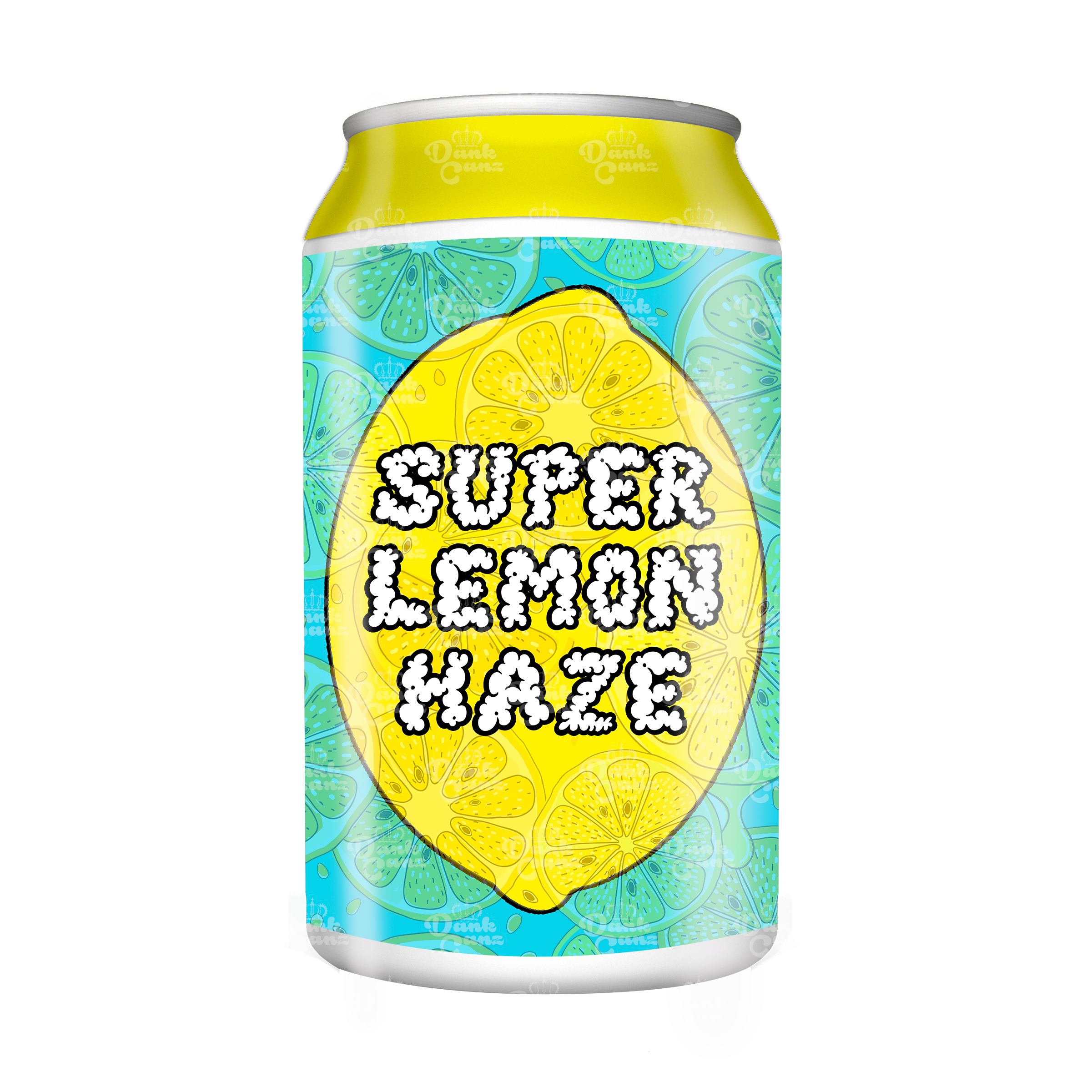 Super Lemon Haze 3.5g Plastic Soda Cans - DC Packaging Custom Cannabis Packaging