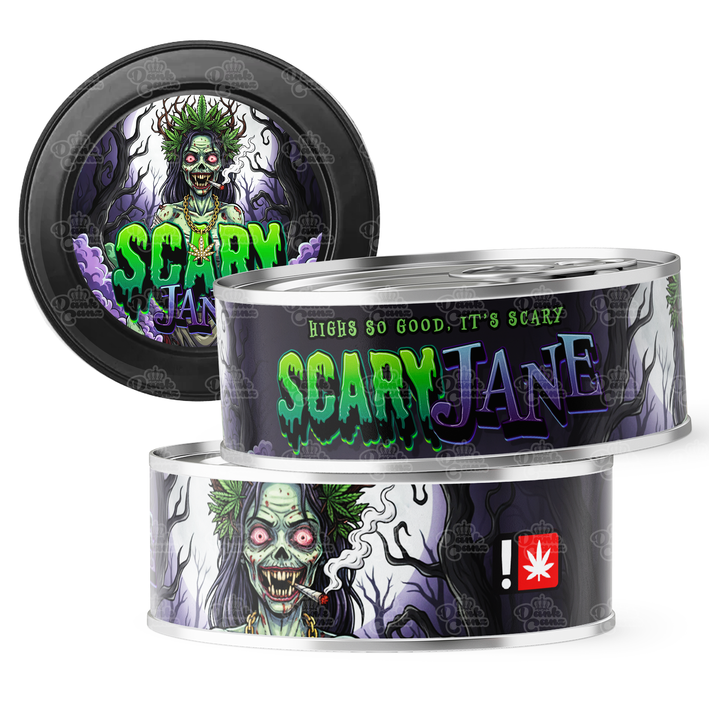 Scary Jane 3.5g Self Seal Tins - DC Packaging Custom Cannabis Packaging