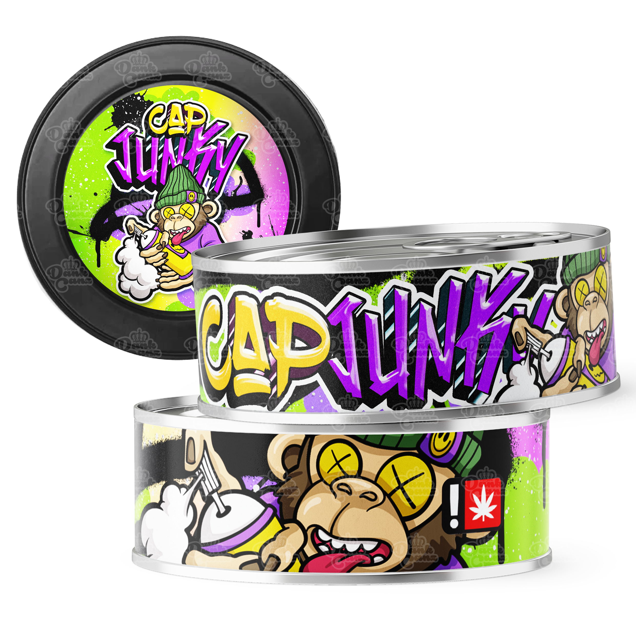 Cap Junky 3.5g Self Seal Tins - DC Packaging Custom Cannabis Packaging