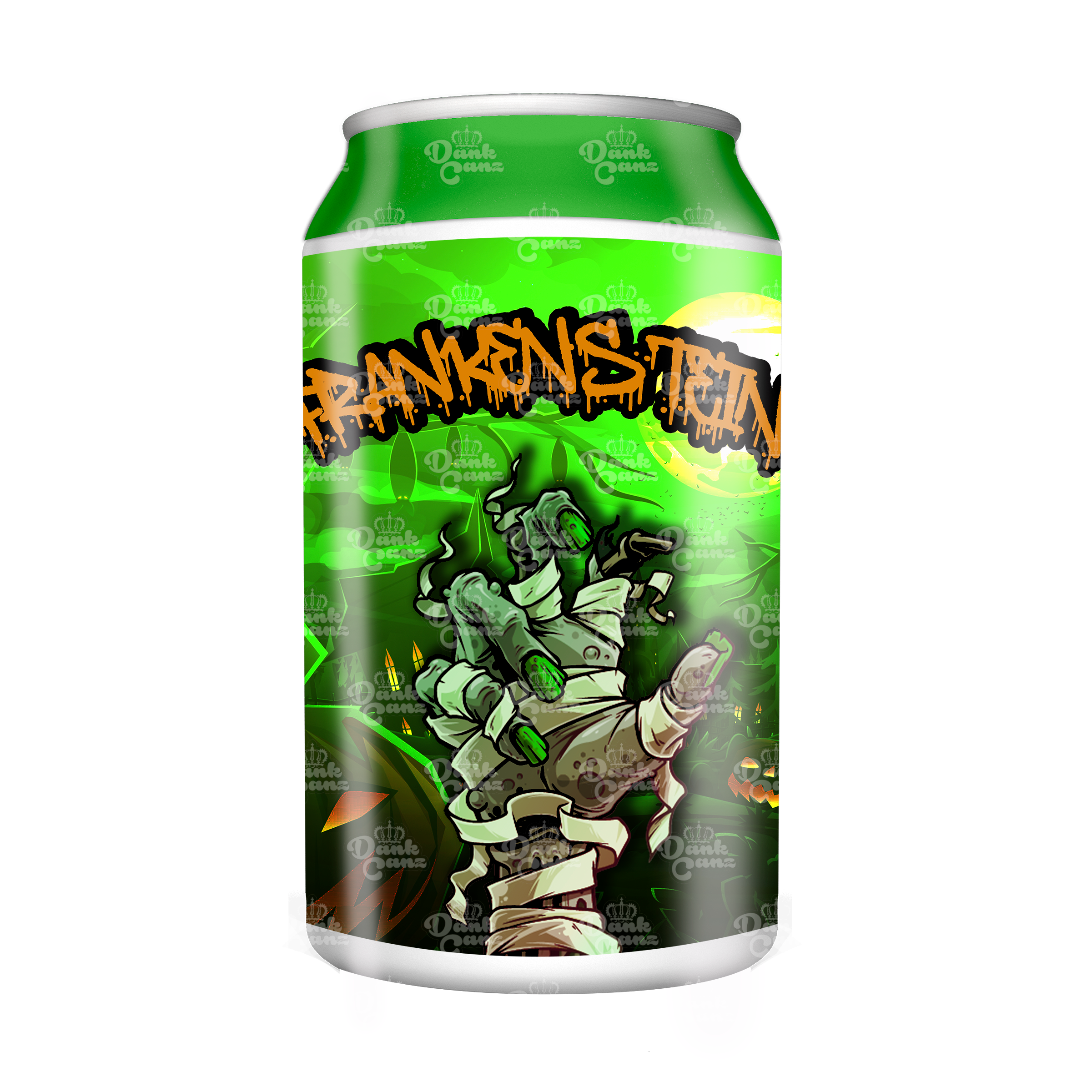 Frankenstein 3.5g Plastic Soda Cans - DC Packaging Custom Cannabis Packaging