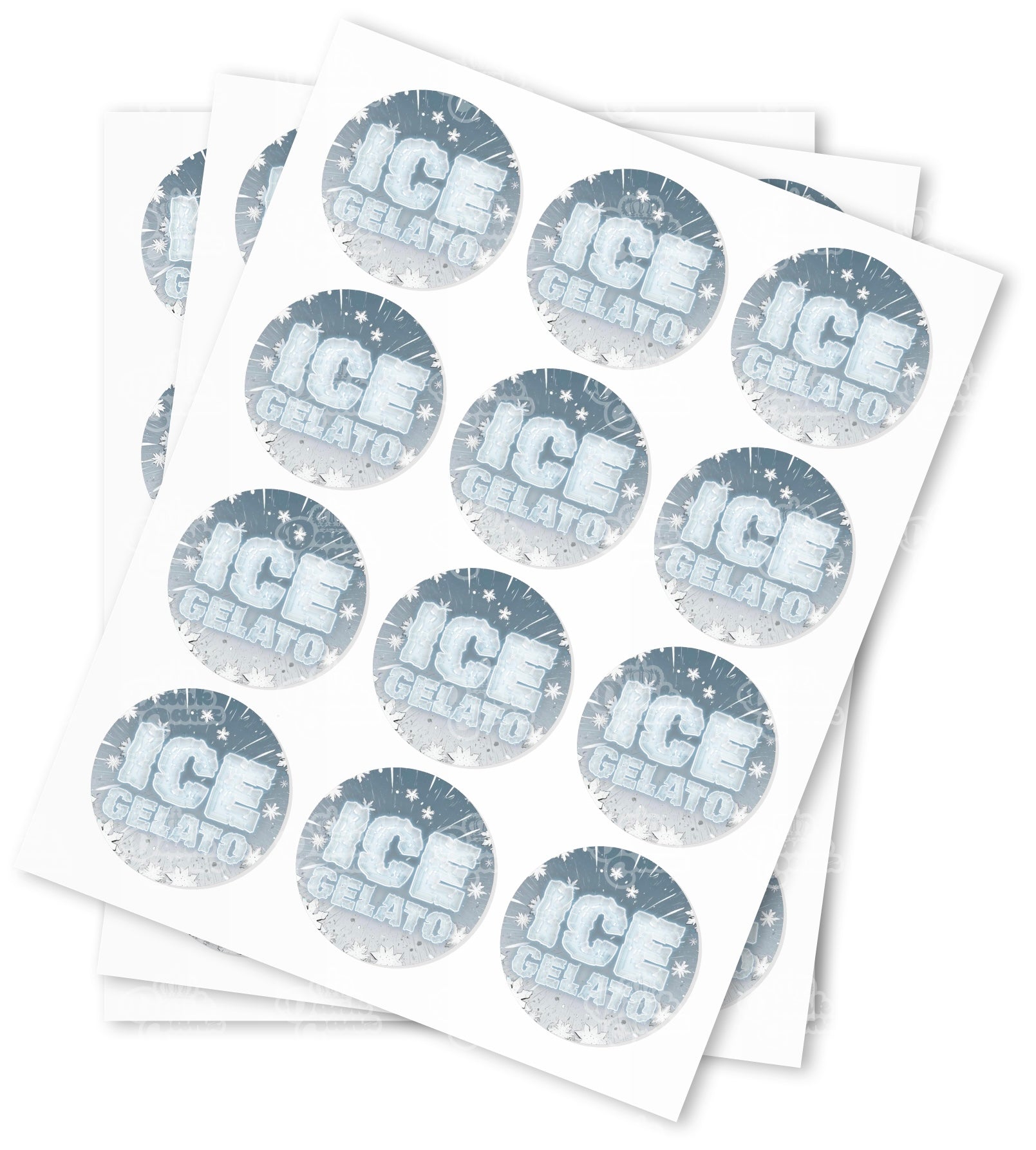 Ice Gelato Stickers - DC Packaging Custom Cannabis Packaging