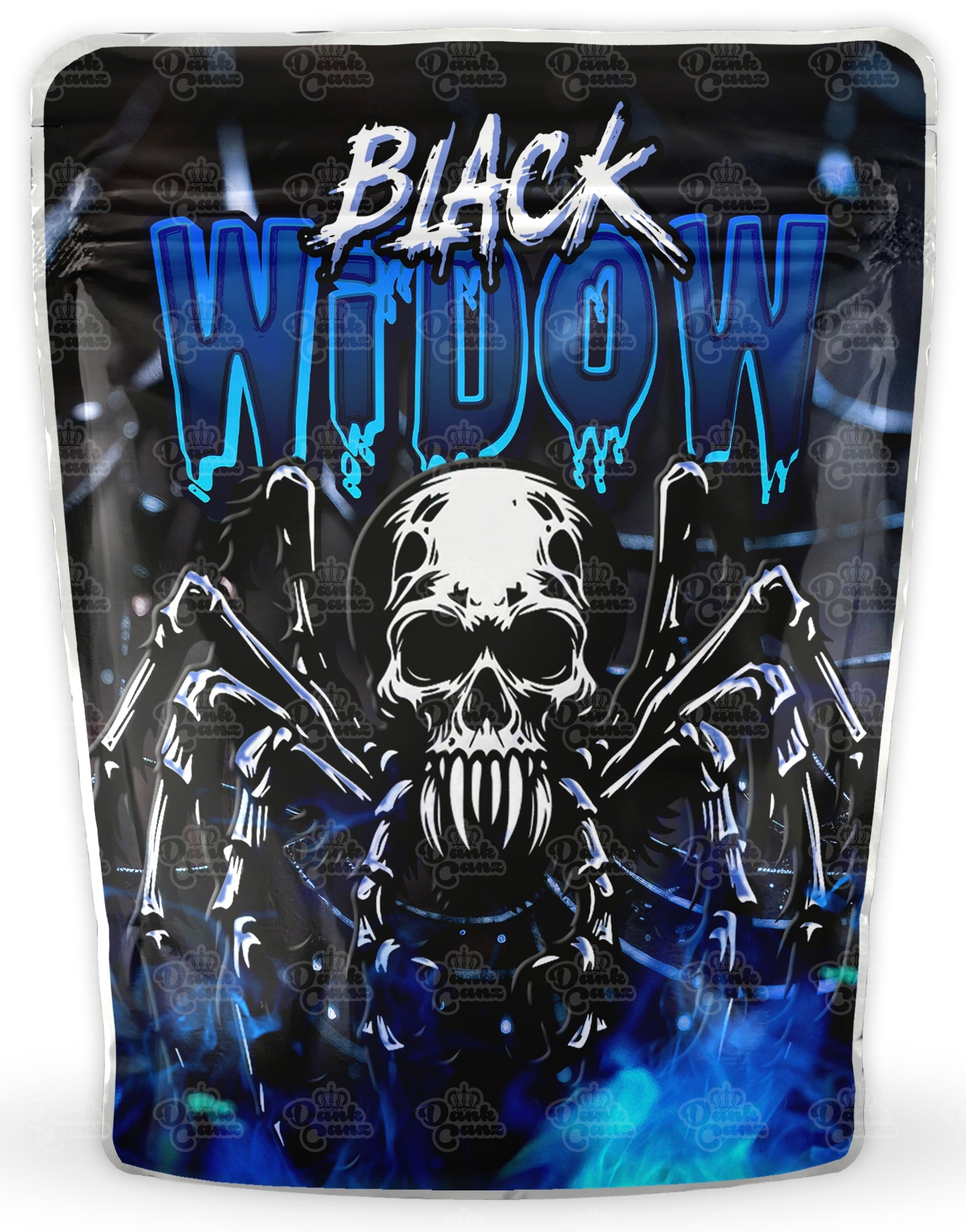 Black Widow Mylar Bags - DC Packaging Custom Cannabis Packaging
