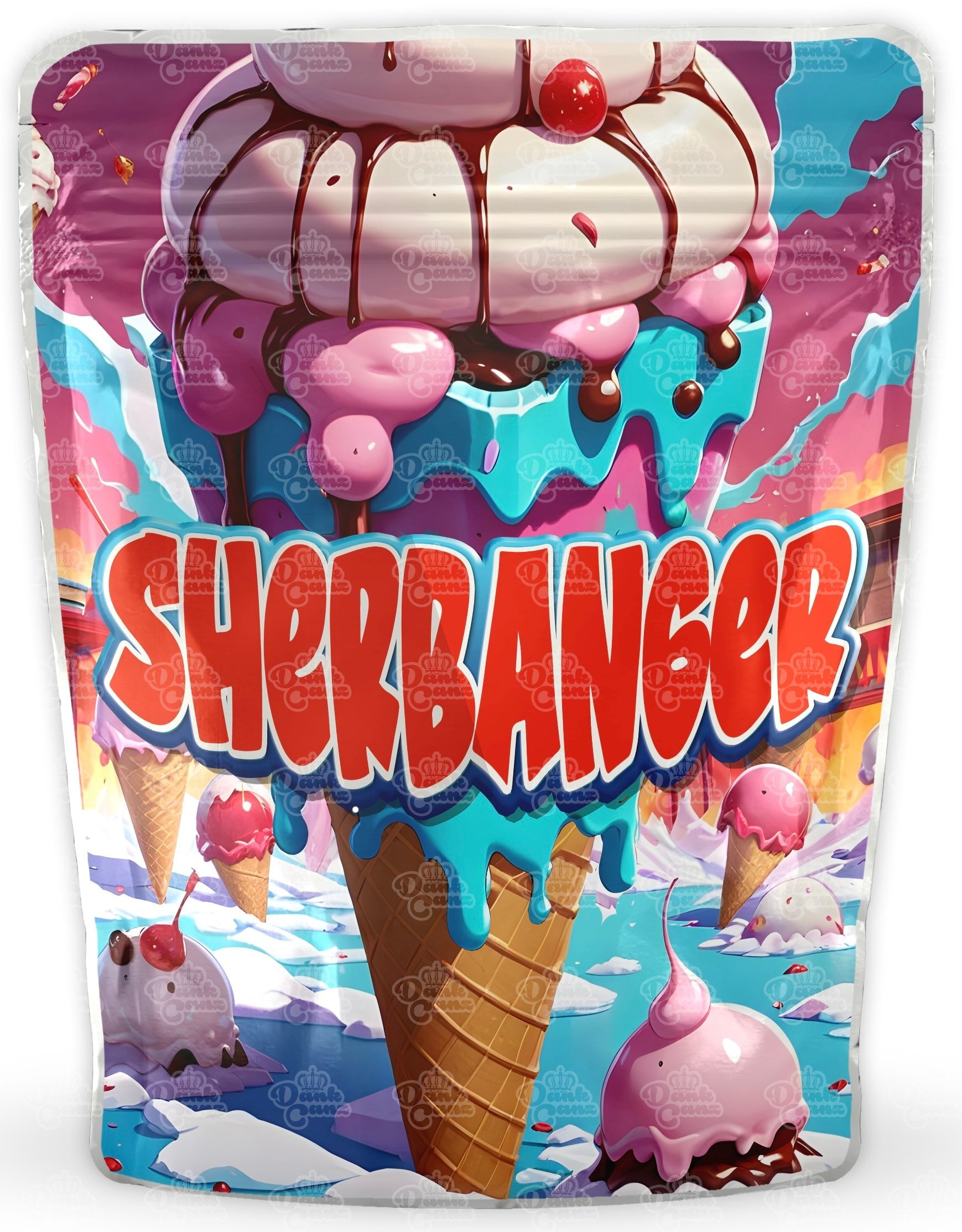 Sherbanger Mylar Bags - DC Packaging Custom Cannabis Packaging