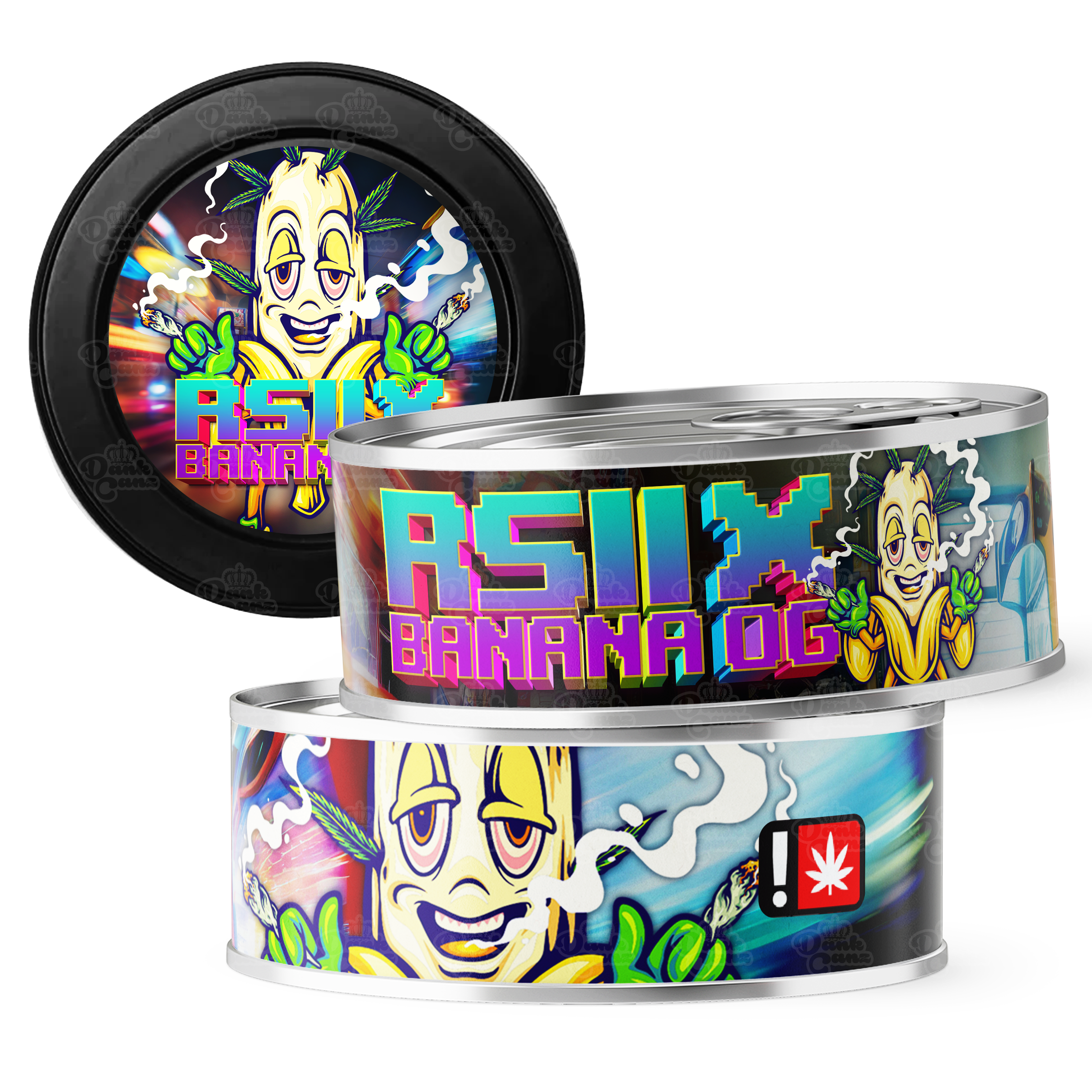 RS11 x Banana OG 3.5g Self Seal Tins - DC Packaging Custom Cannabis Packaging