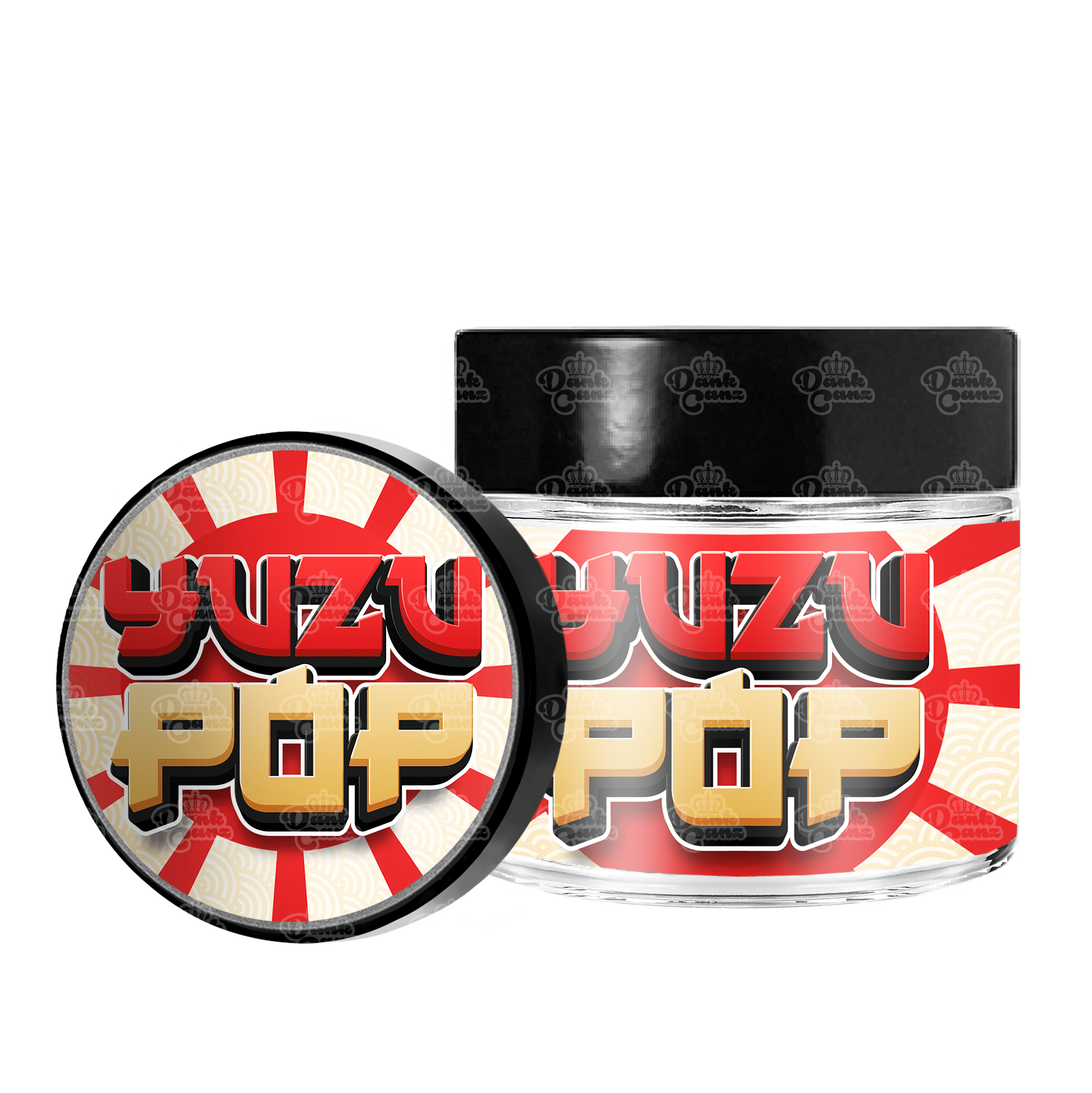 Yuzu Pop 3.5g/60ml Glass Jars - Labelled - DC Packaging Custom Cannabis Packaging