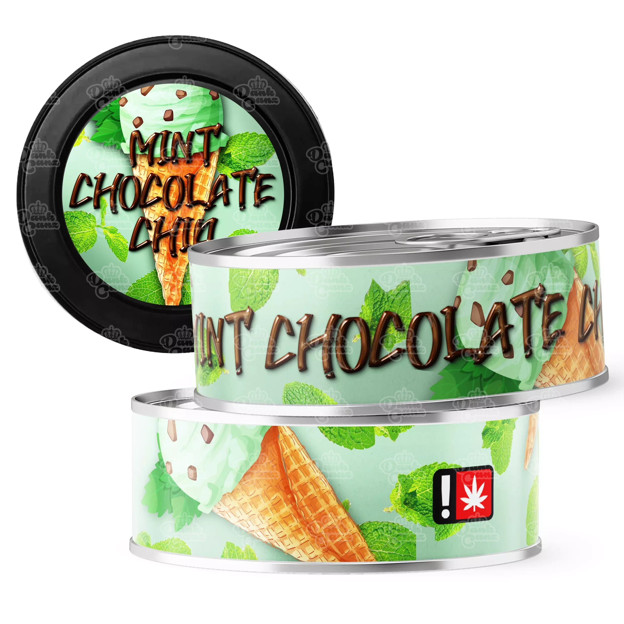 Mint Chocolate Chip 3.5g Self Seal Tins - DC Packaging Custom Cannabis Packaging