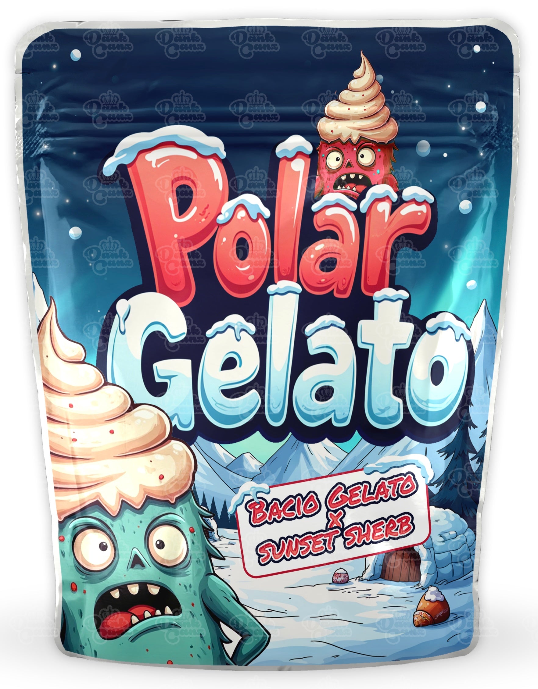 Polar Gelato Mylar Bags - DC Packaging Custom Cannabis Packaging