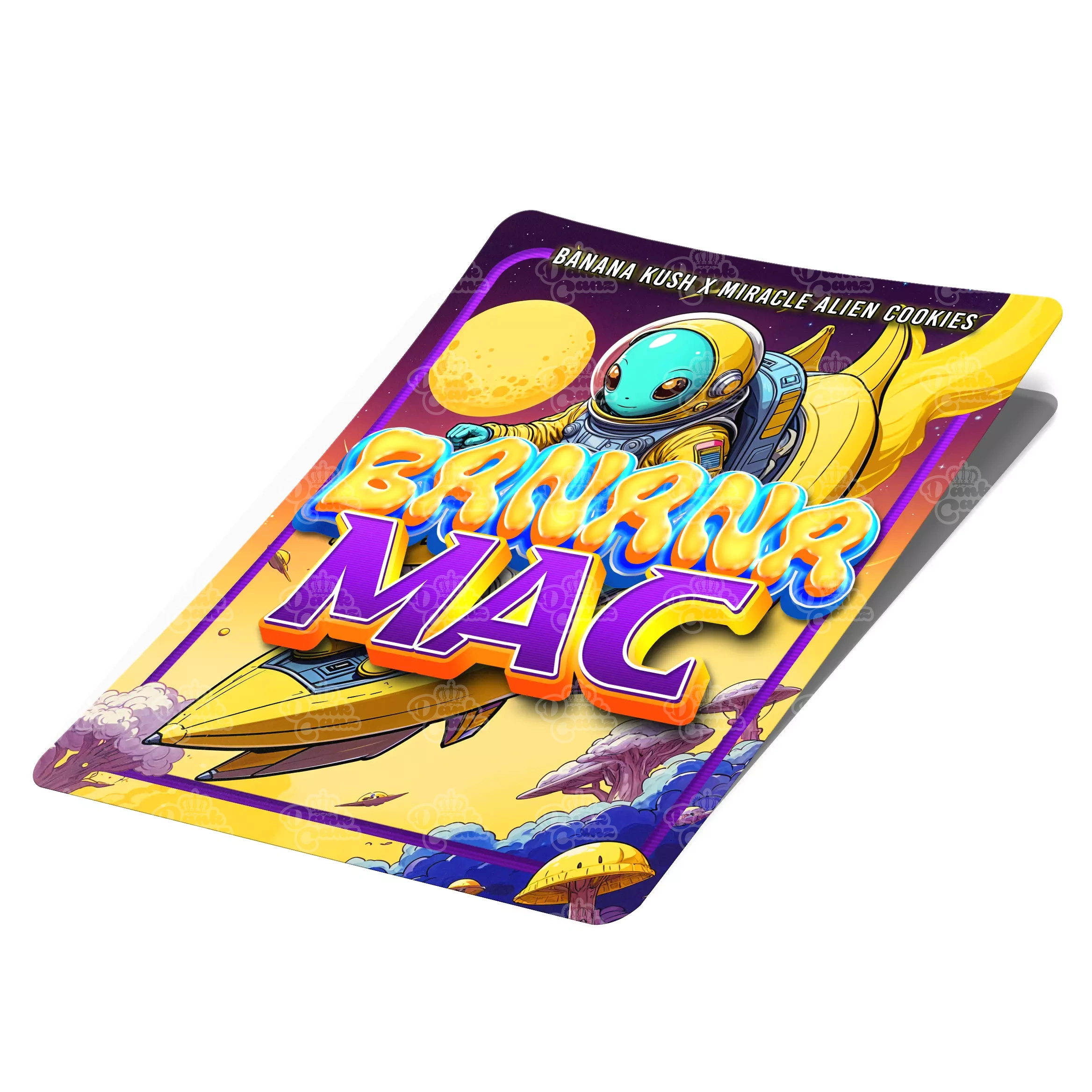 Banana Mac Mylar Bag Labels - Labels only - DC Packaging Custom Cannabis Packaging