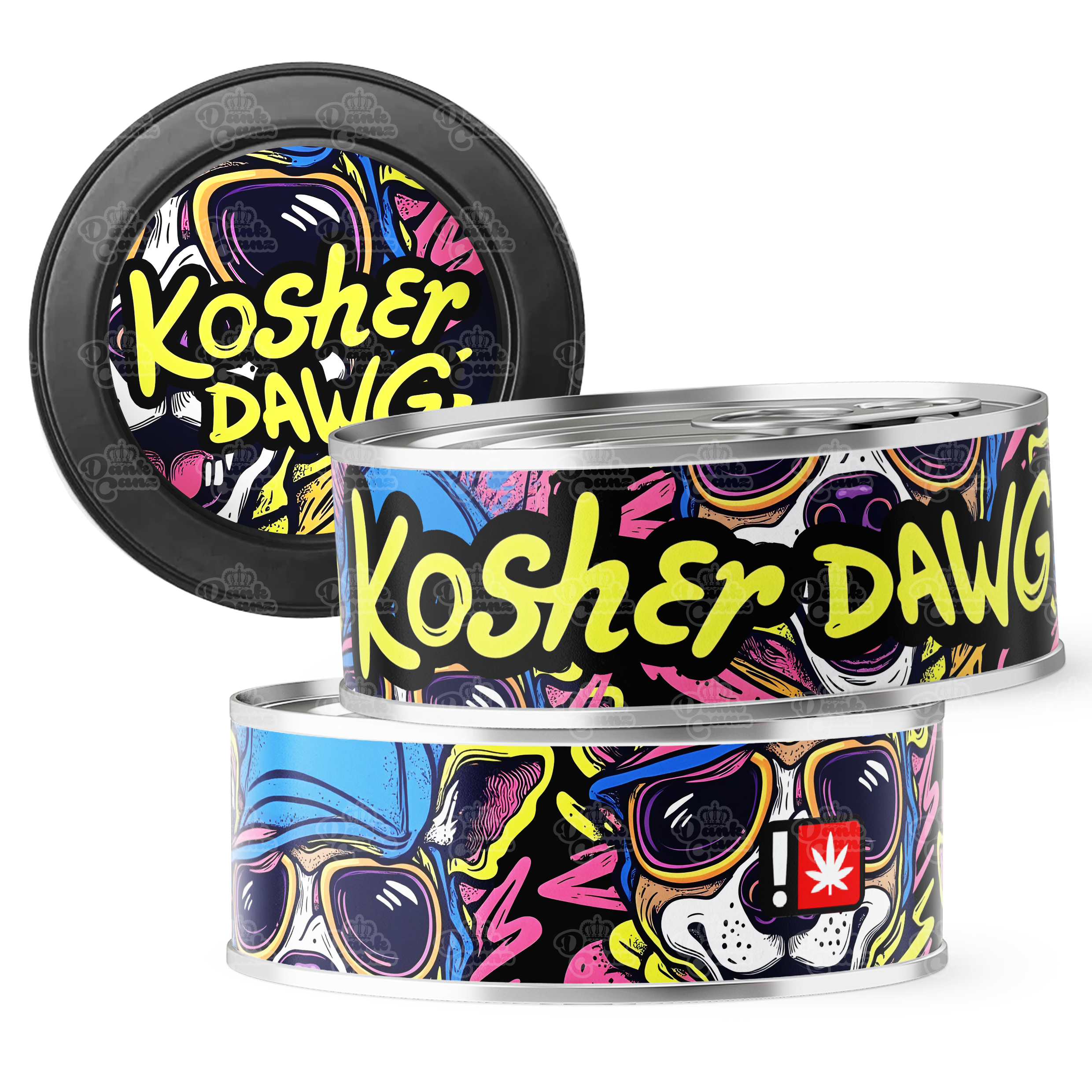 Kosher Dawg 3.5g Self Seal Tins - DC Packaging Custom Cannabis Packaging