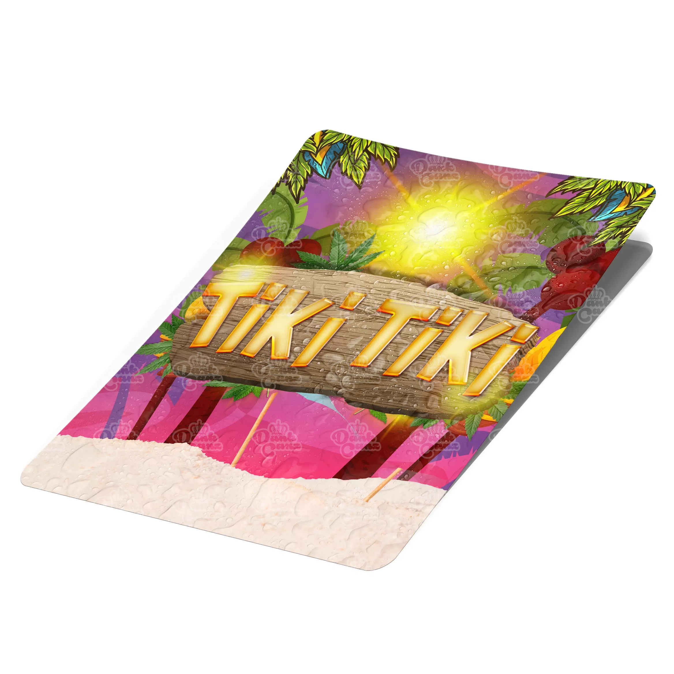 Tiki Tiki Mylar Bag Labels - Labels only - DC Packaging Custom Cannabis Packaging