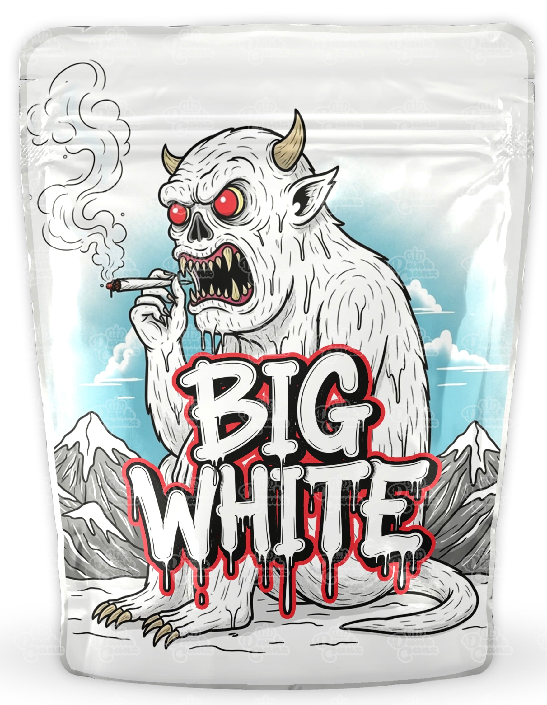 Big White Mylar Bags - DC Packaging Custom Cannabis Packaging