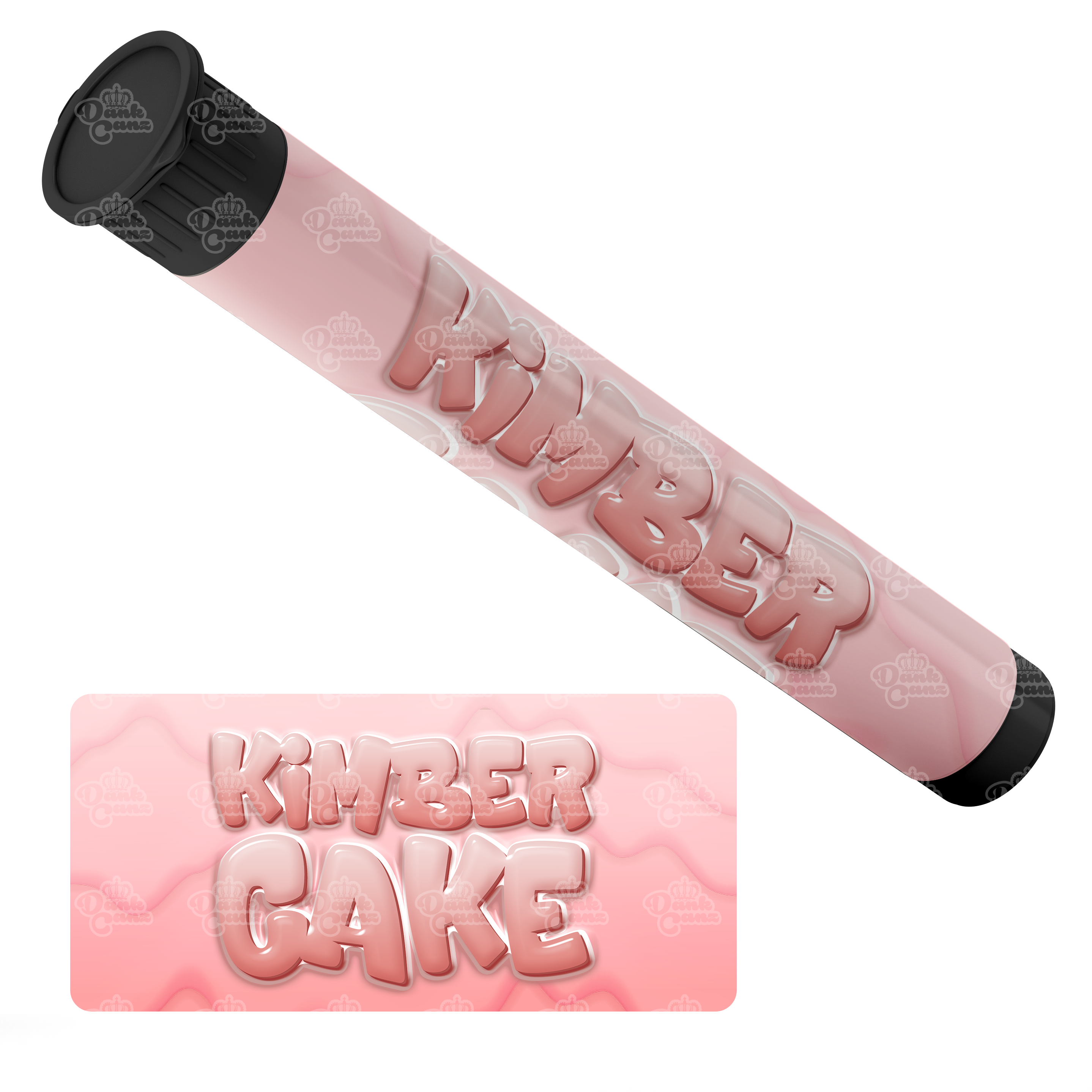 Kimber Cake Pre Roll Tubes - Labelled - DC Packaging Custom Cannabis Packaging