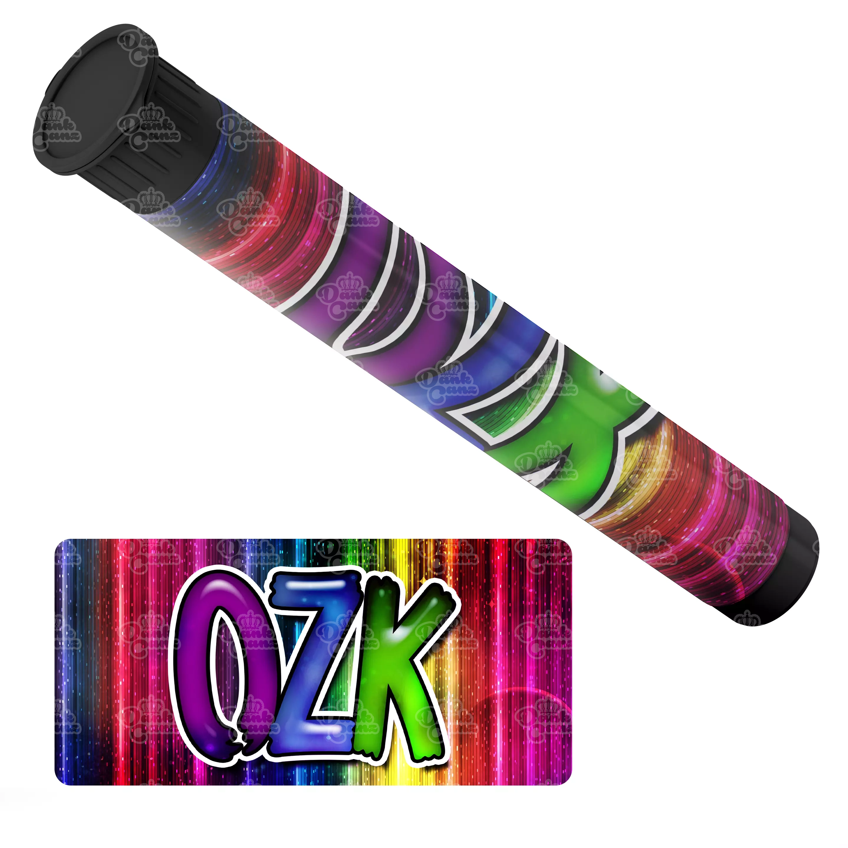 OZK Pre Roll Tubes - Labelled - DC Packaging Custom Cannabis Packaging