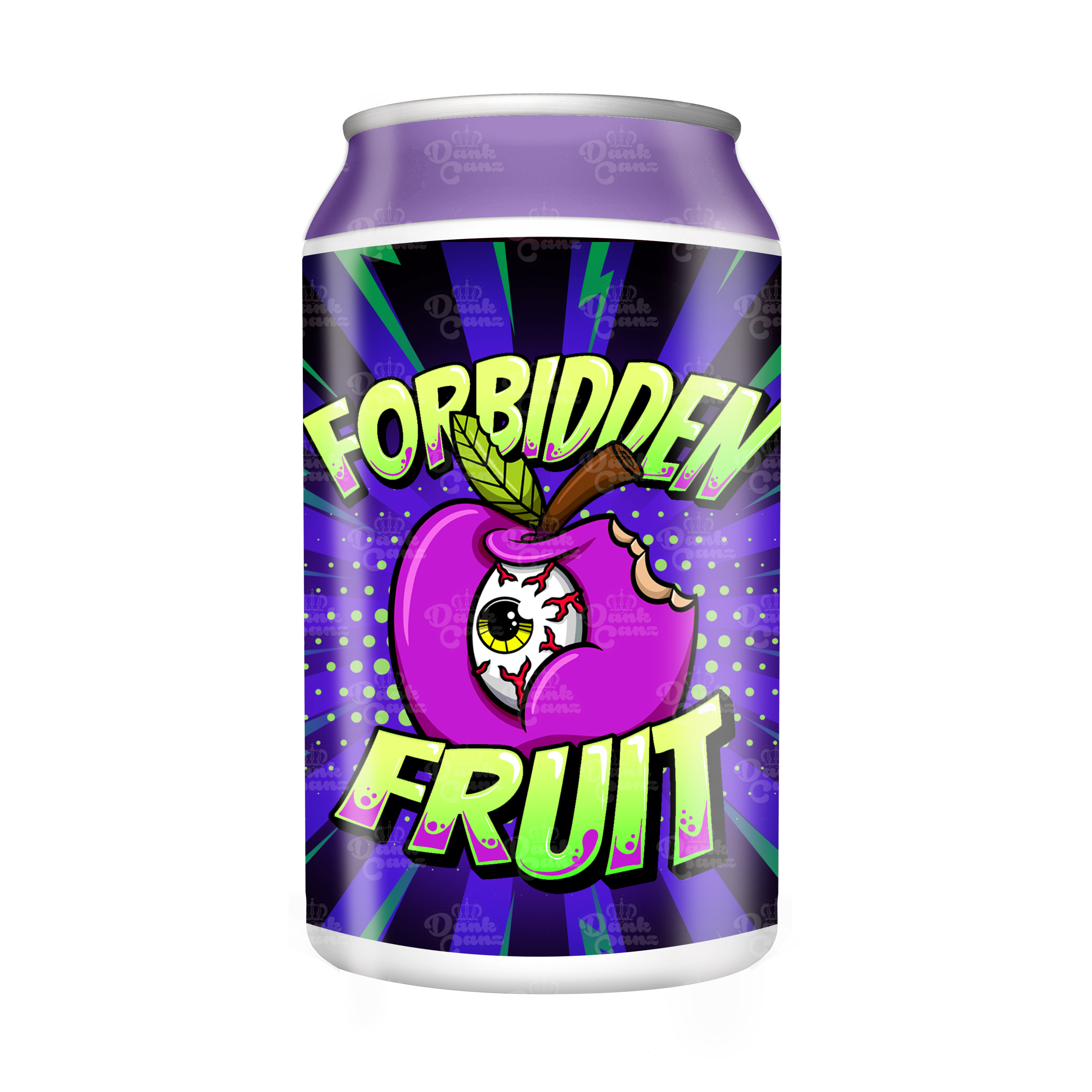 Forbidden Fruit 3.5g Plastic Soda Cans - DC Packaging Custom Cannabis Packaging