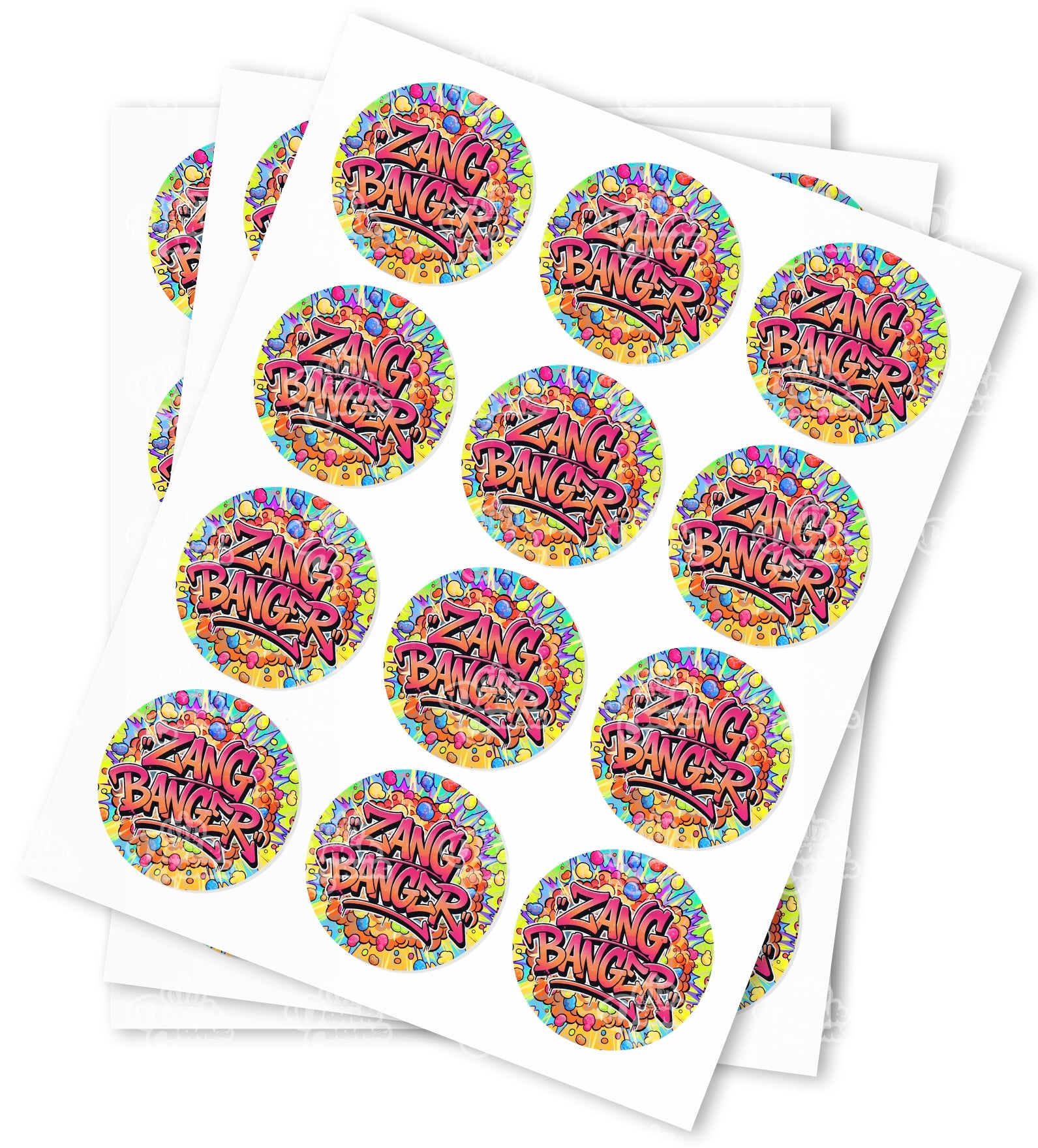 Zang Banger Strain Stickers - DC Packaging Custom Cannabis Packaging