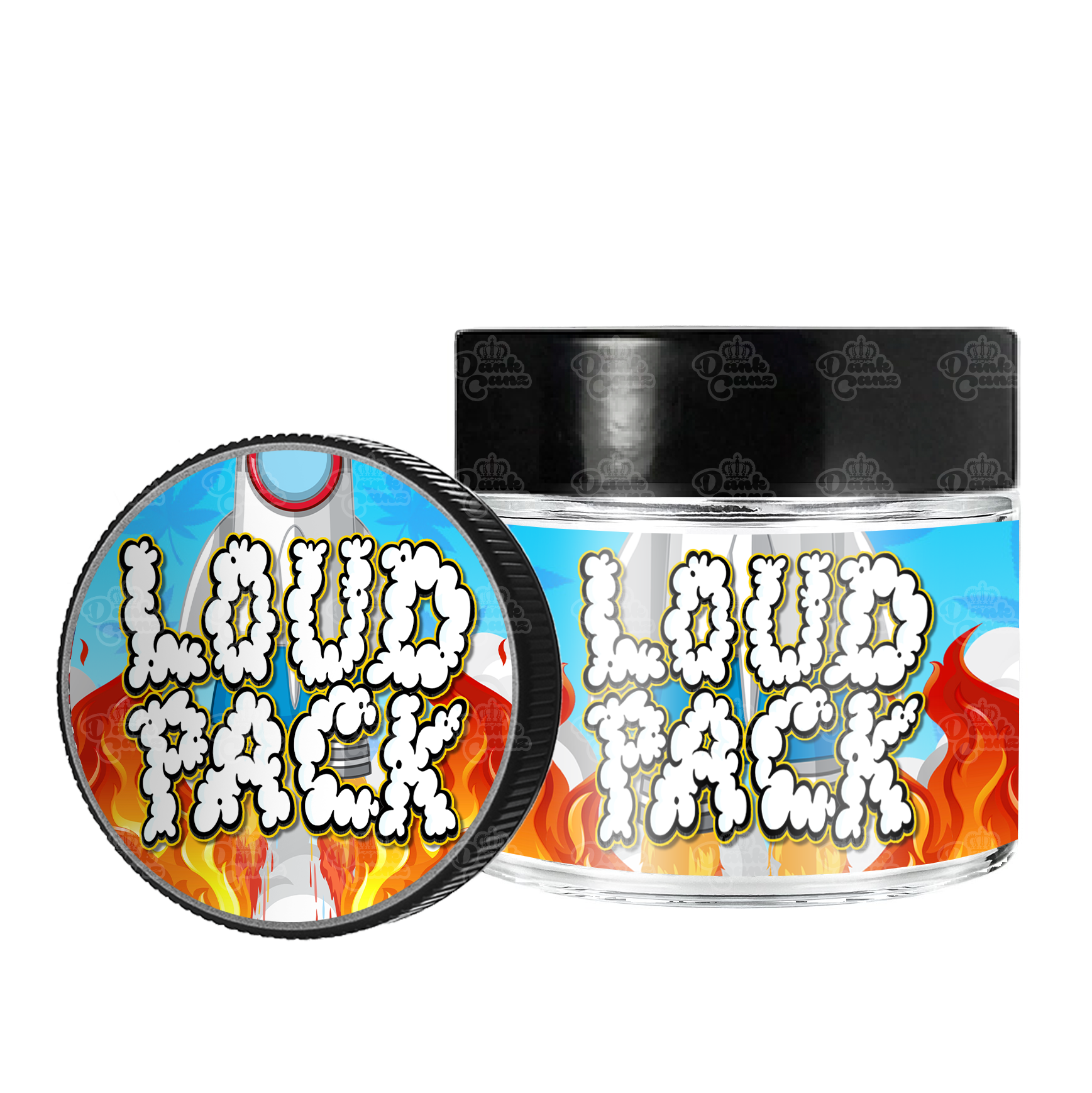 Loud Pack 3.5g/60ml Glass Jars - Labelled - DC Packaging Custom Cannabis Packaging