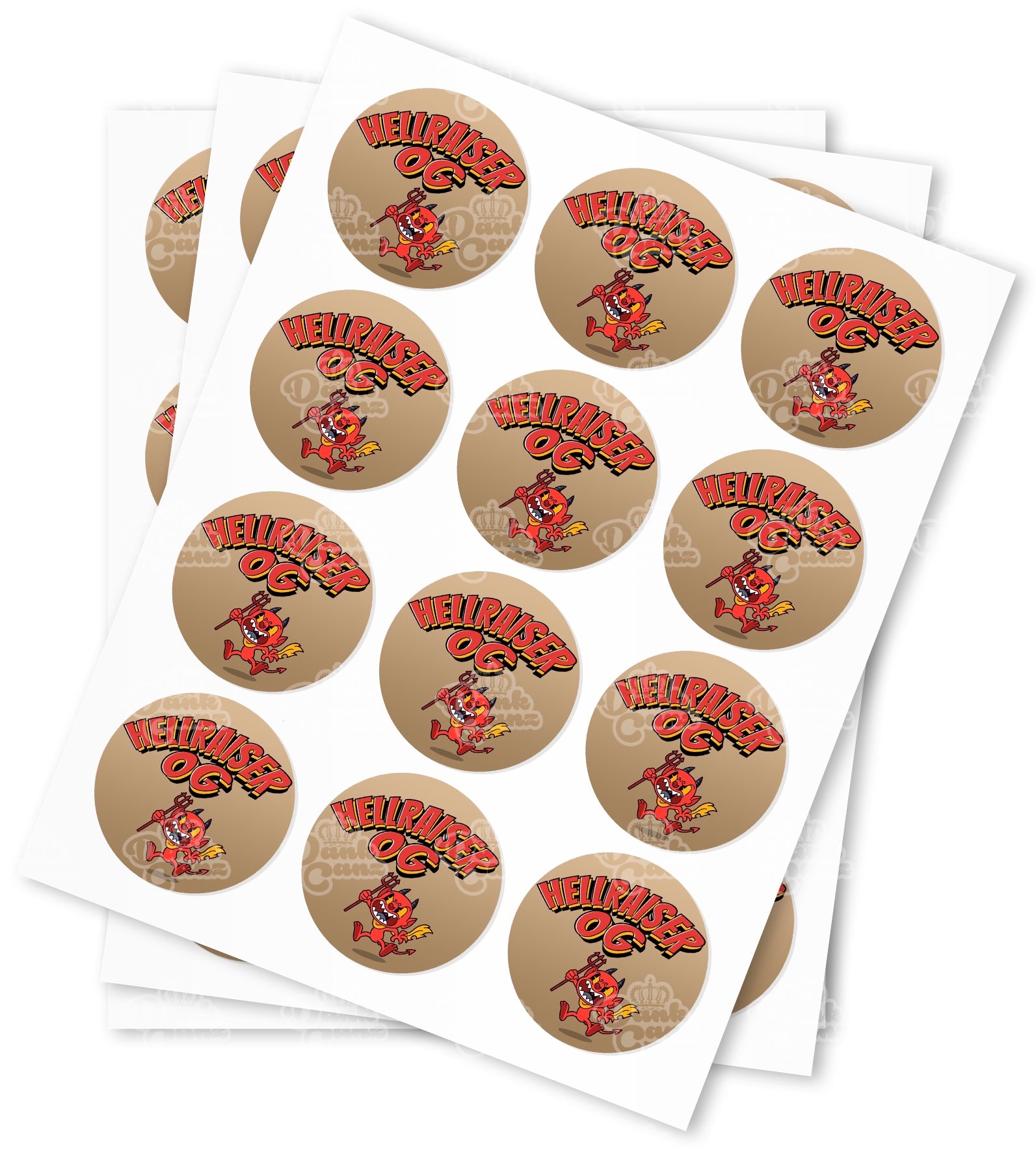 Hell Raiser OG Stickers - DC Packaging Custom Cannabis Packaging
