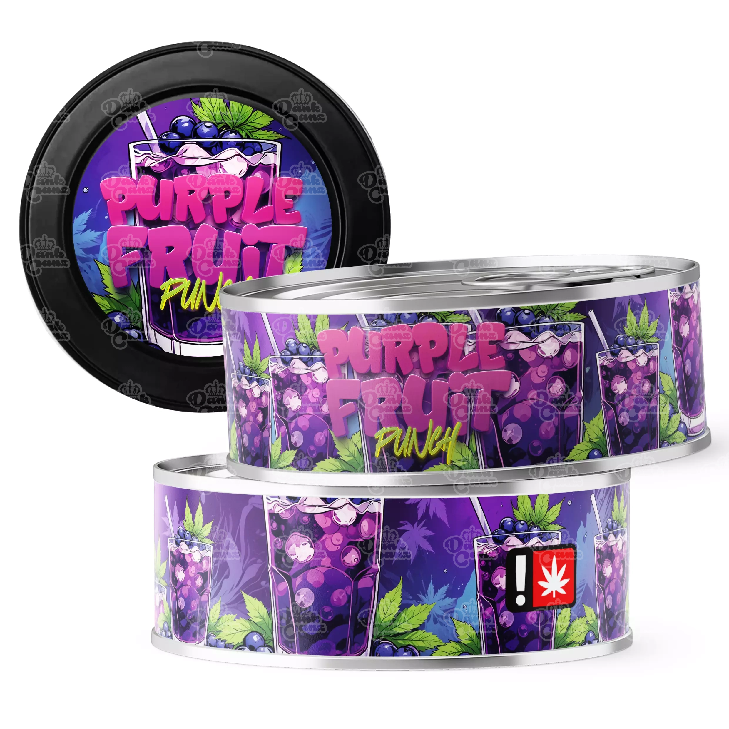 Purple Fruit Punch 3.5g Self Seal Tins - DC Packaging Custom Cannabis Packaging