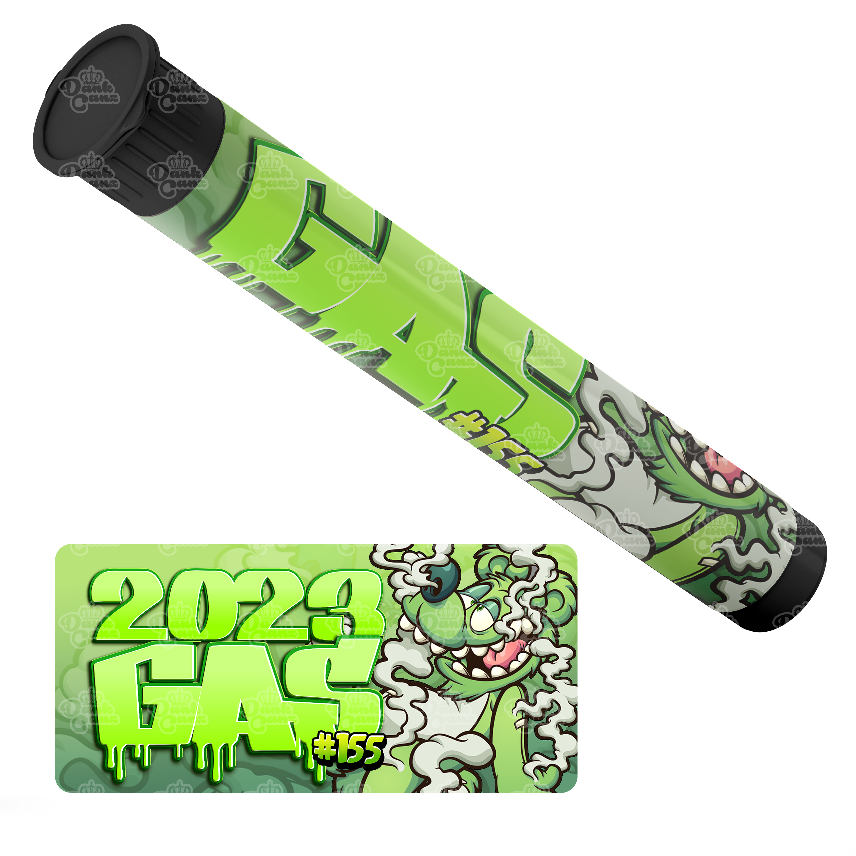 2023 Gas #155 Pre Roll Tubes - Labelled - DC Packaging Custom Cannabis Packaging