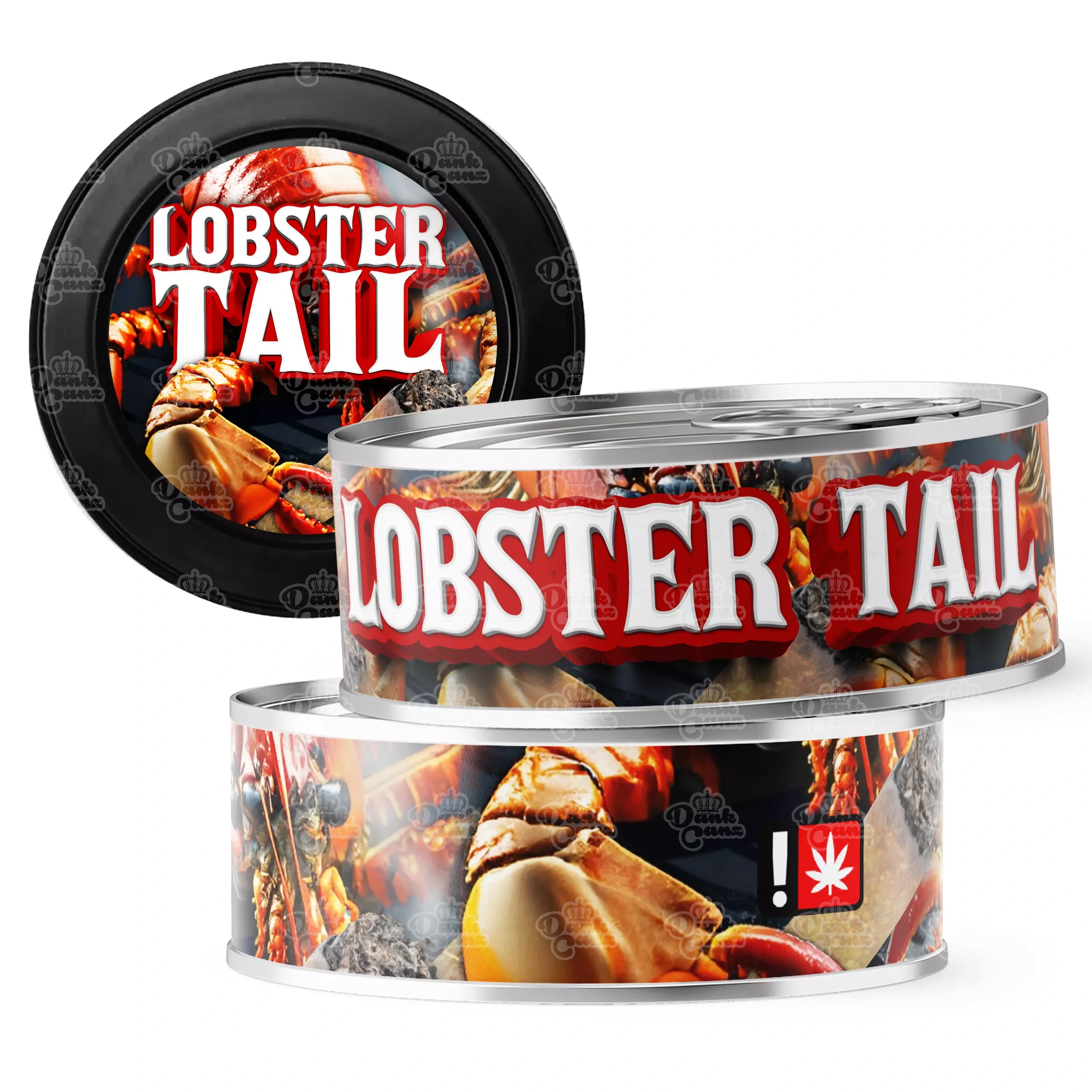 Lobster Tail 3.5g Self Seal Tins - DC Packaging Custom Cannabis Packaging