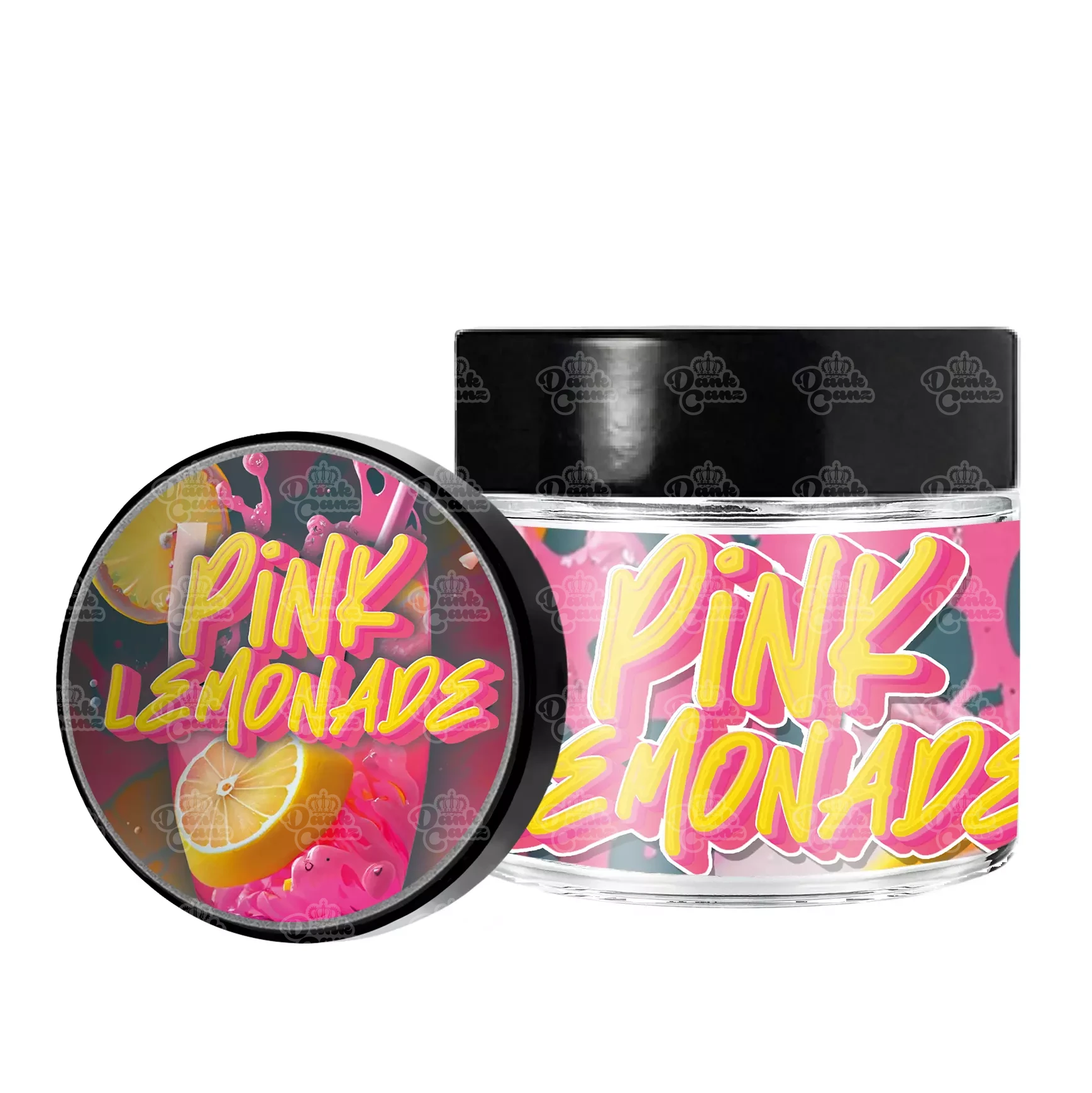 Pink Lemonade 3.5g/60ml Glass Jars - Labelled - DC Packaging Custom Cannabis Packaging
