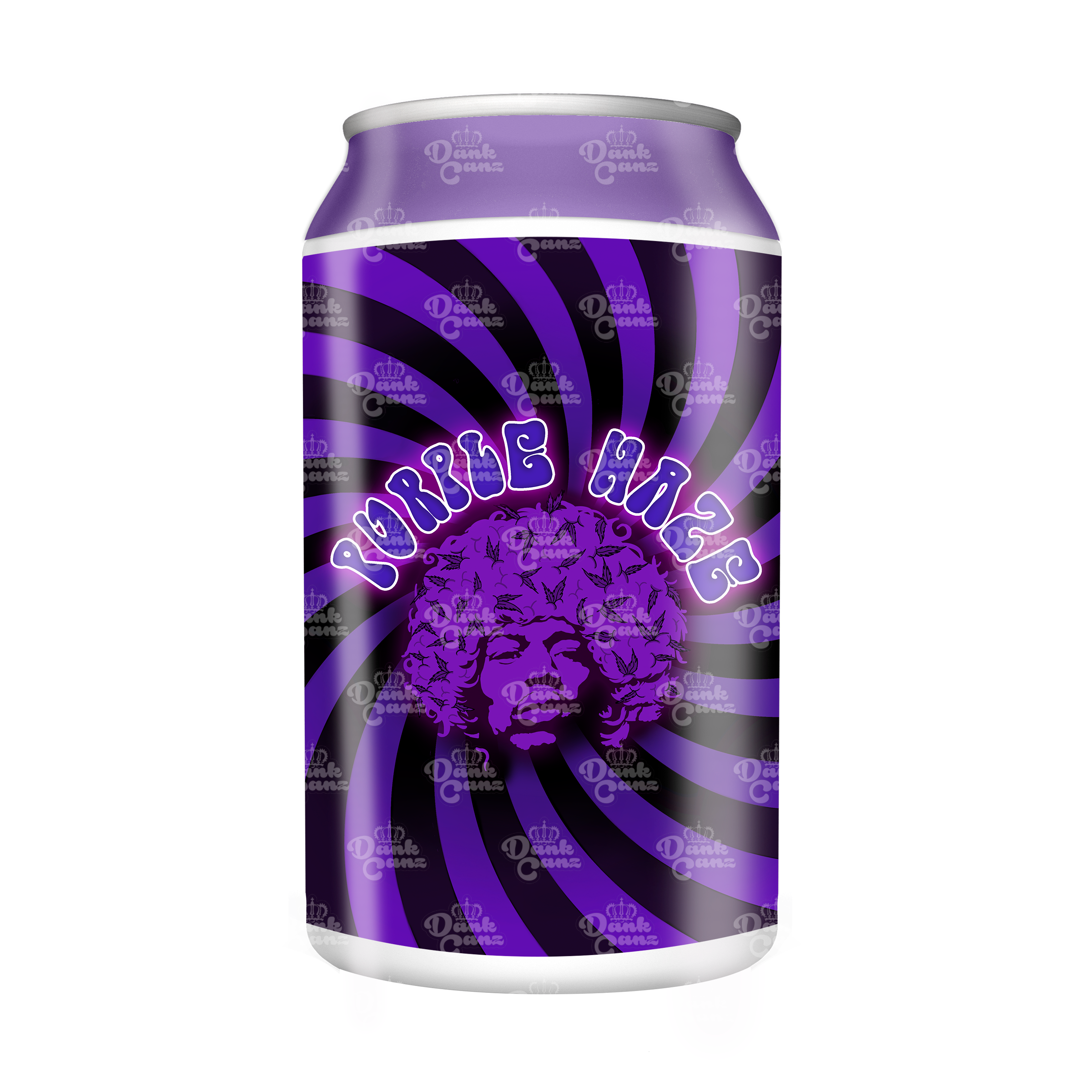 Purple Haze 3.5g Plastic Soda Cans - DC Packaging Custom Cannabis Packaging