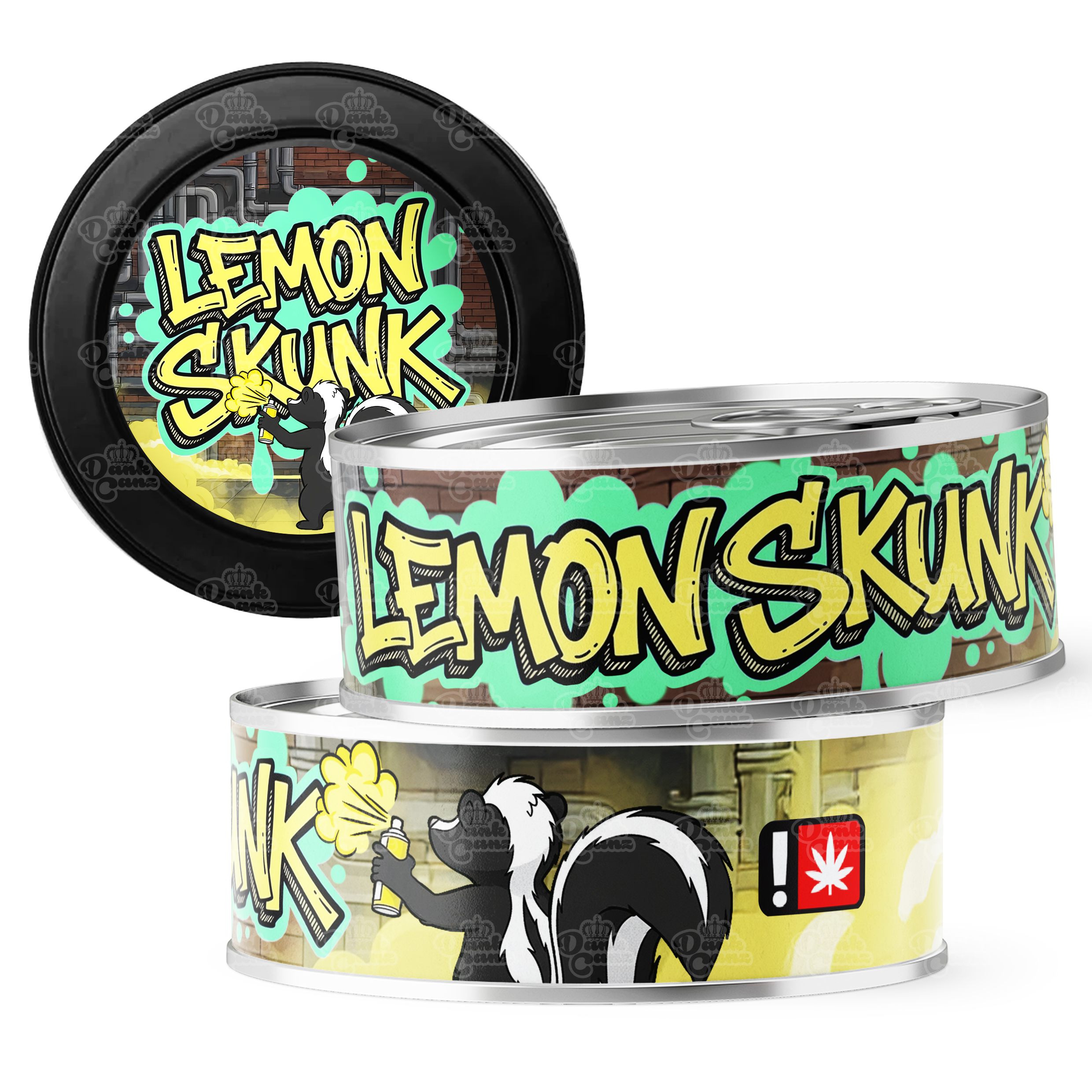 Lemon Skunk 3.5g Self Seal Tins - DC Packaging Custom Cannabis Packaging