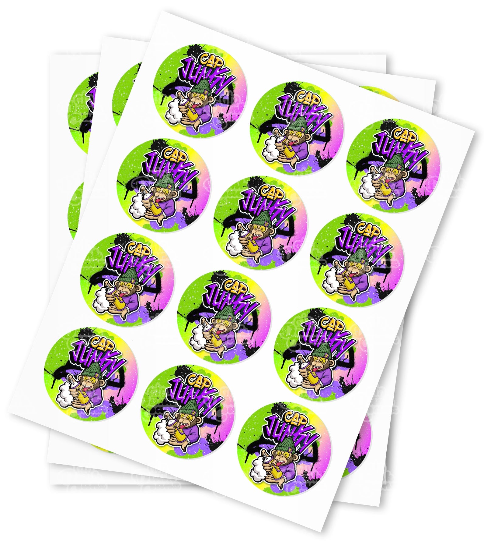 Cap Junky Strain Stickers - DC Packaging Custom Cannabis Packaging