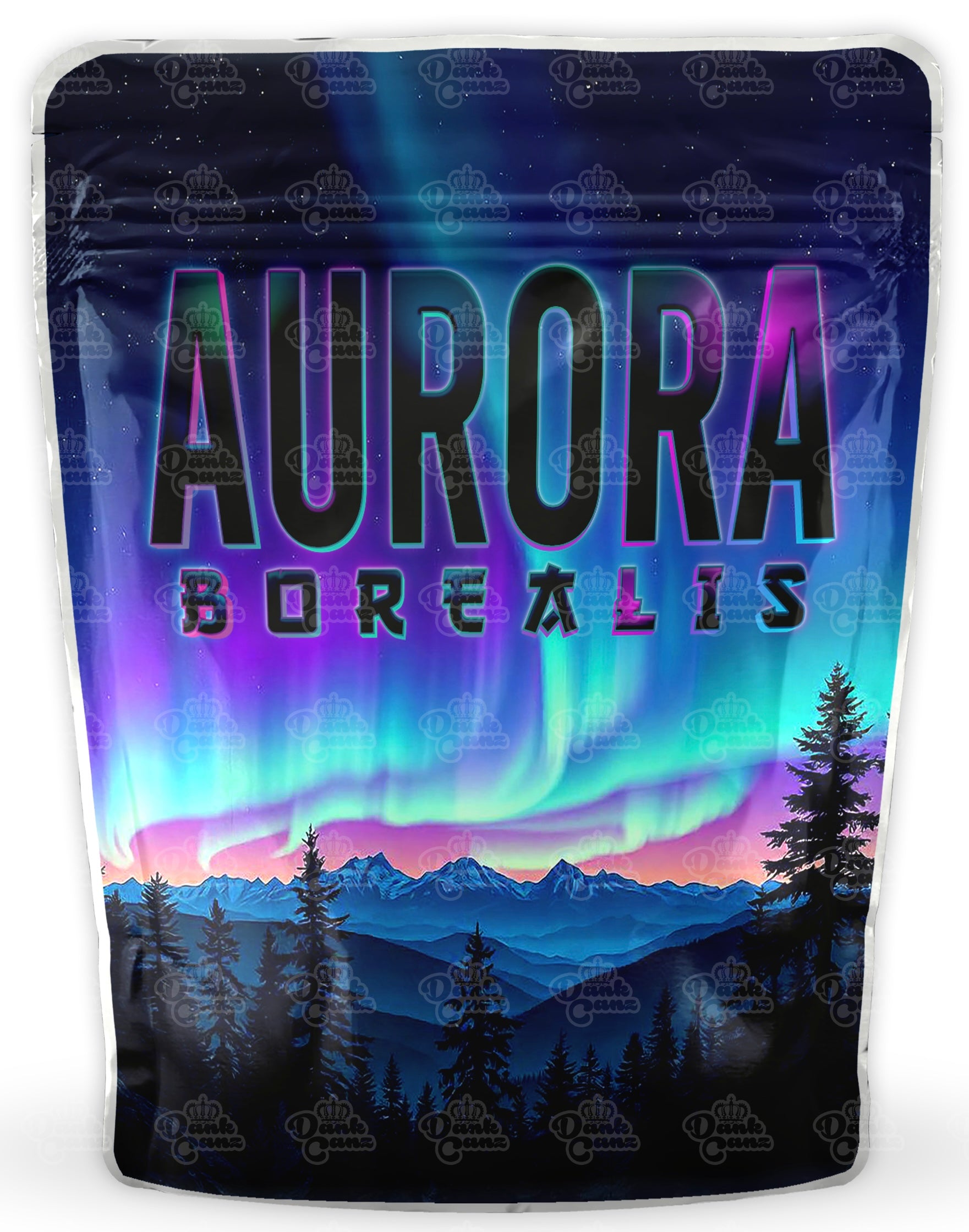Aurora Borealis Mylar Bags - DC Packaging Custom Cannabis Packaging