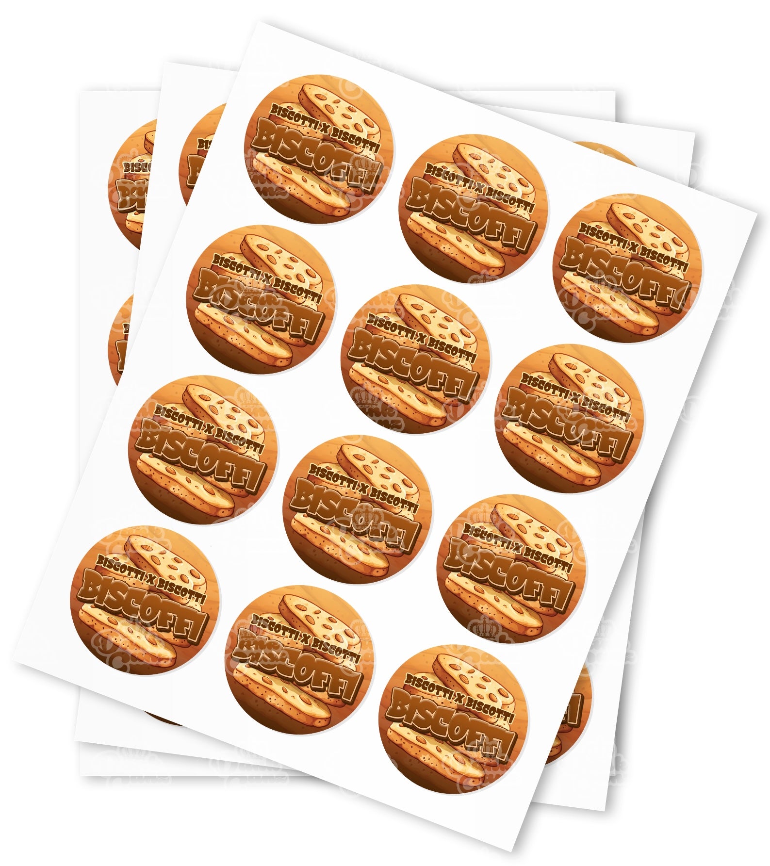Biscoffi Strain Stickers - DC Packaging Custom Cannabis Packaging