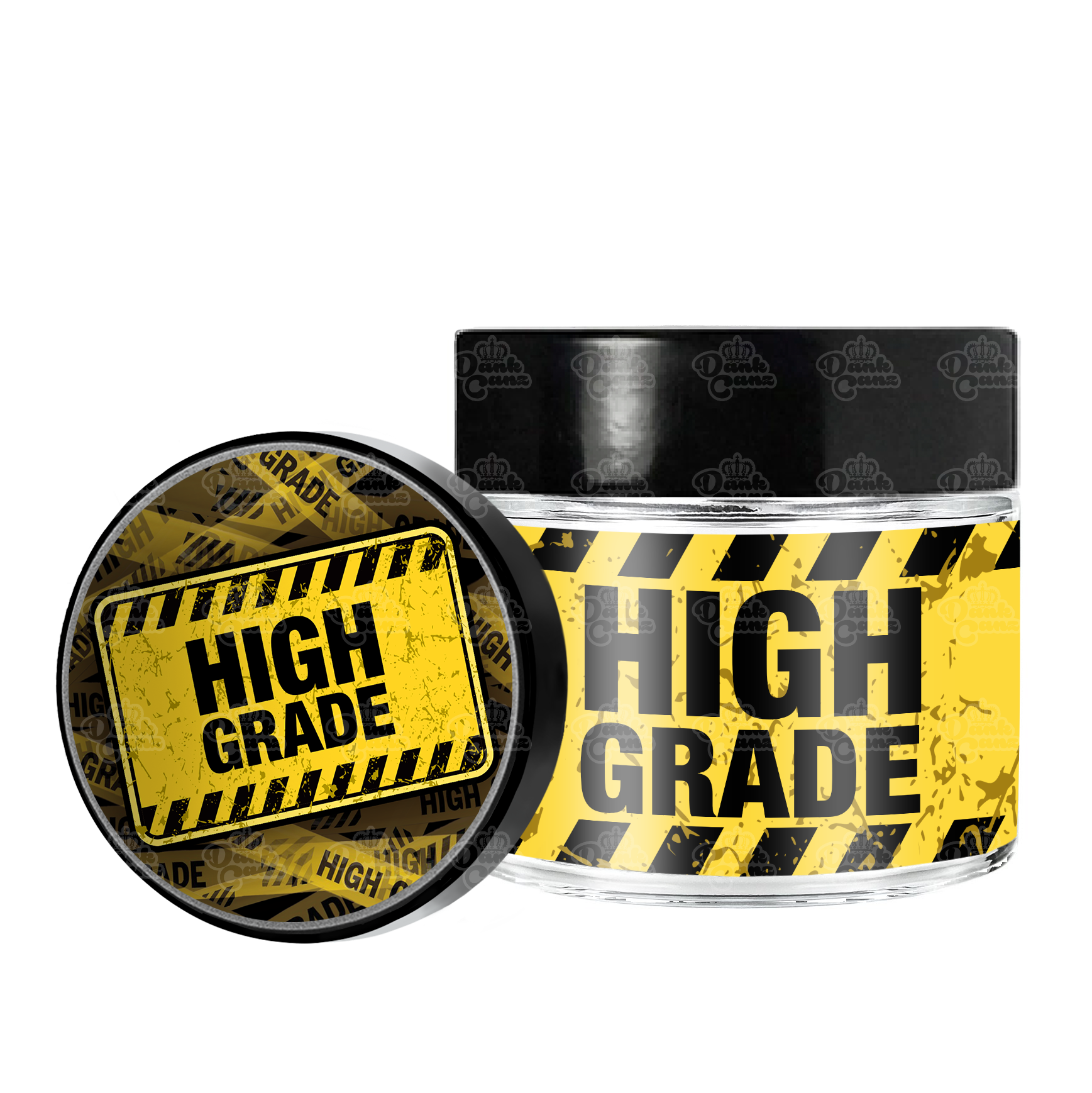 High Grade 3.5g/60ml Glass Jars - Labelled - DC Packaging Custom Cannabis Packaging