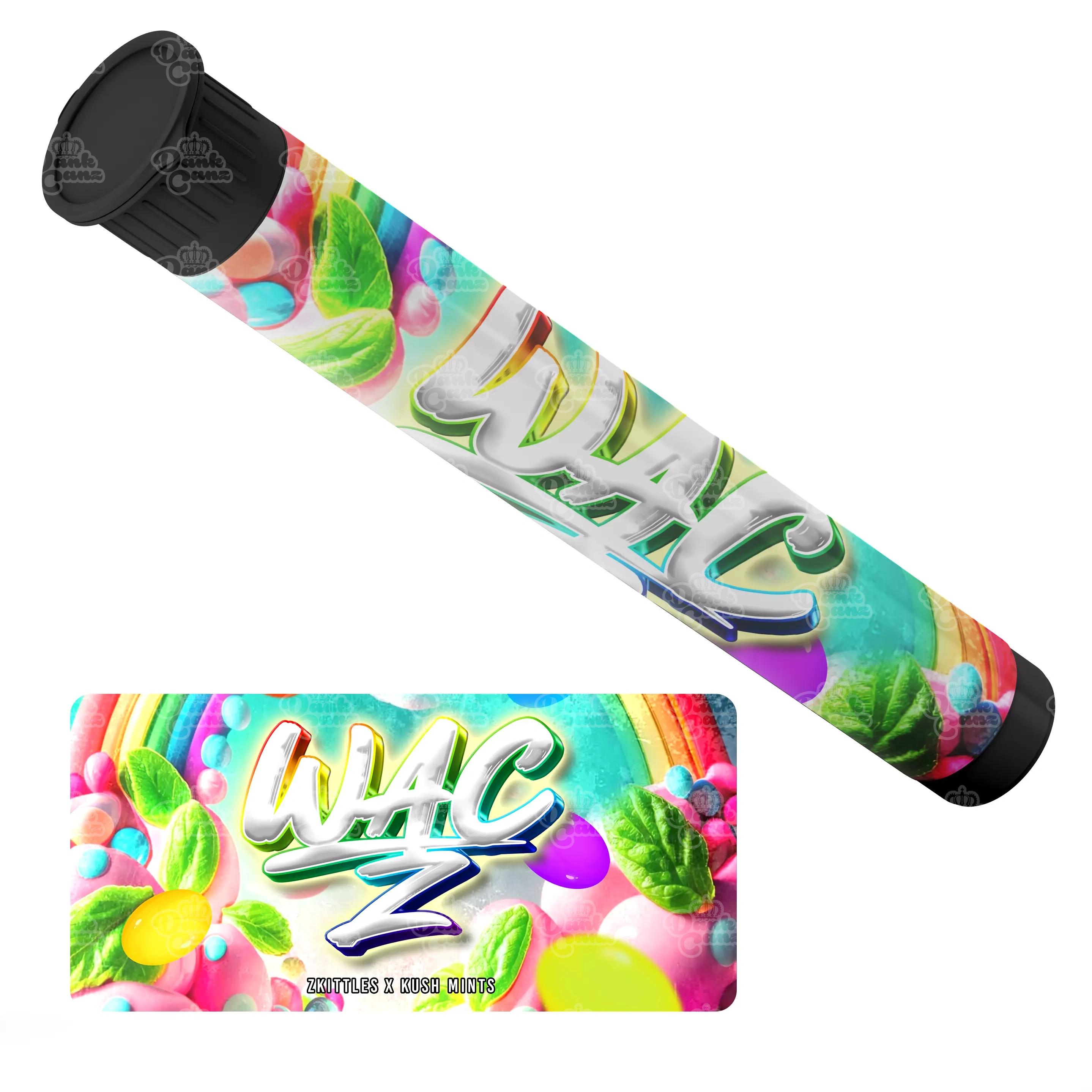 WAC Z Pre Roll Tubes - Labelled - DC Packaging Custom Cannabis Packaging