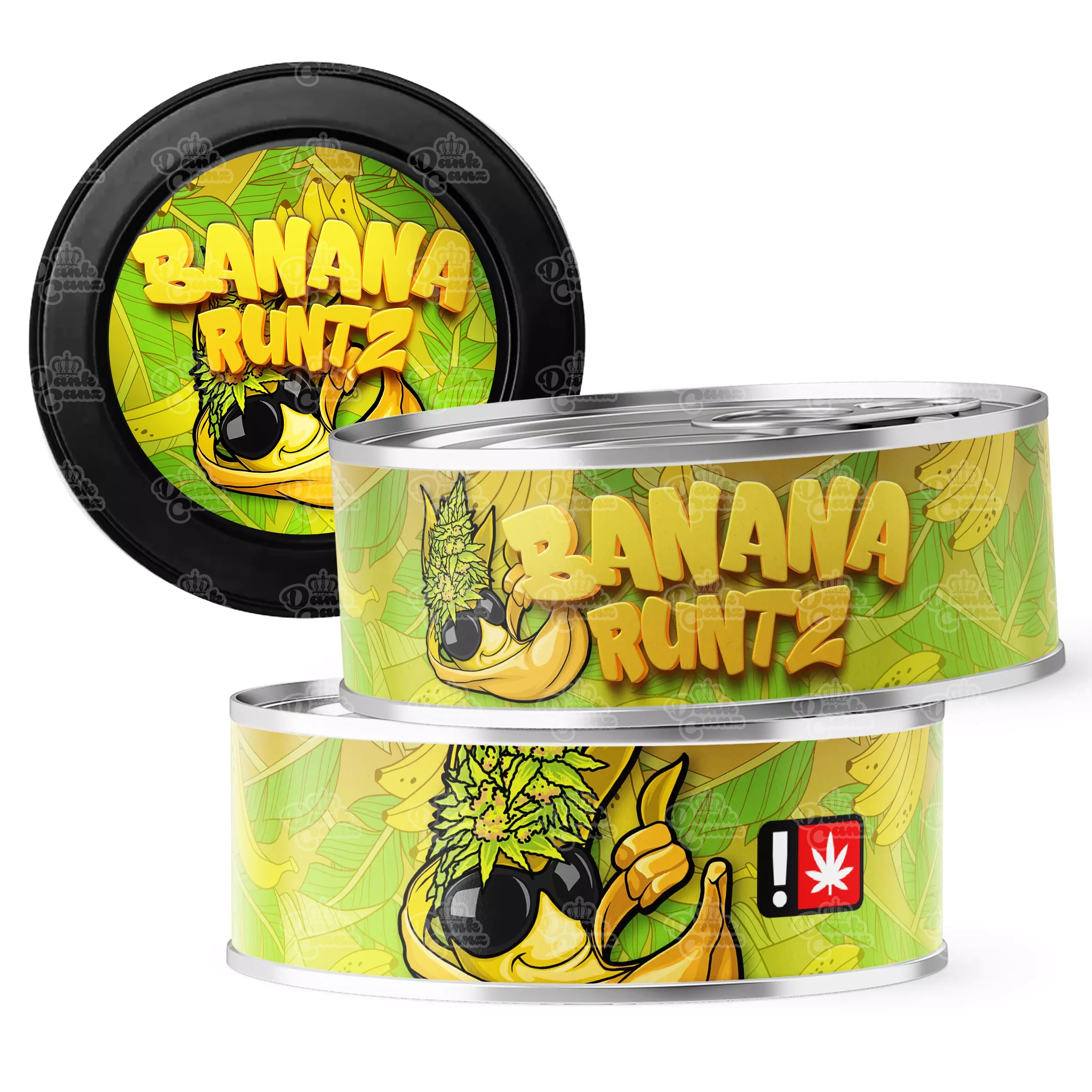 Banana Runtz 3.5g Self Seal Tins - DC Packaging Custom Cannabis Packaging