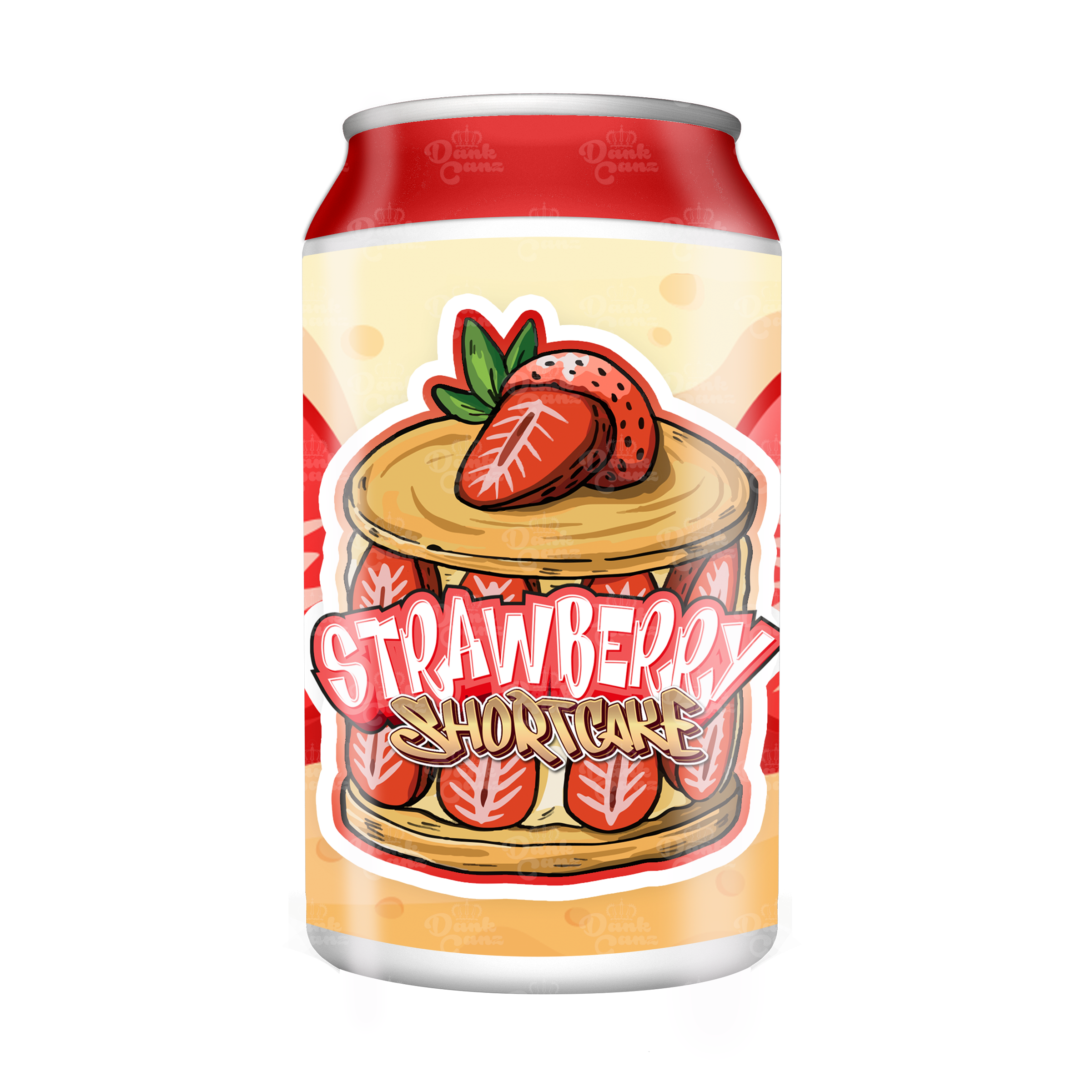 Strawberry Shortcake 3.5g Plastic Soda Cans - DC Packaging Custom Cannabis Packaging