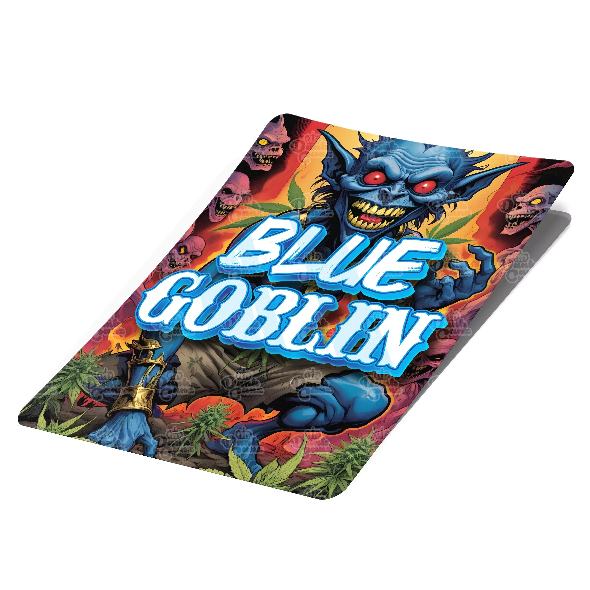 Blue Goblin Mylar Bag Labels - Labels only - DC Packaging Custom Cannabis Packaging