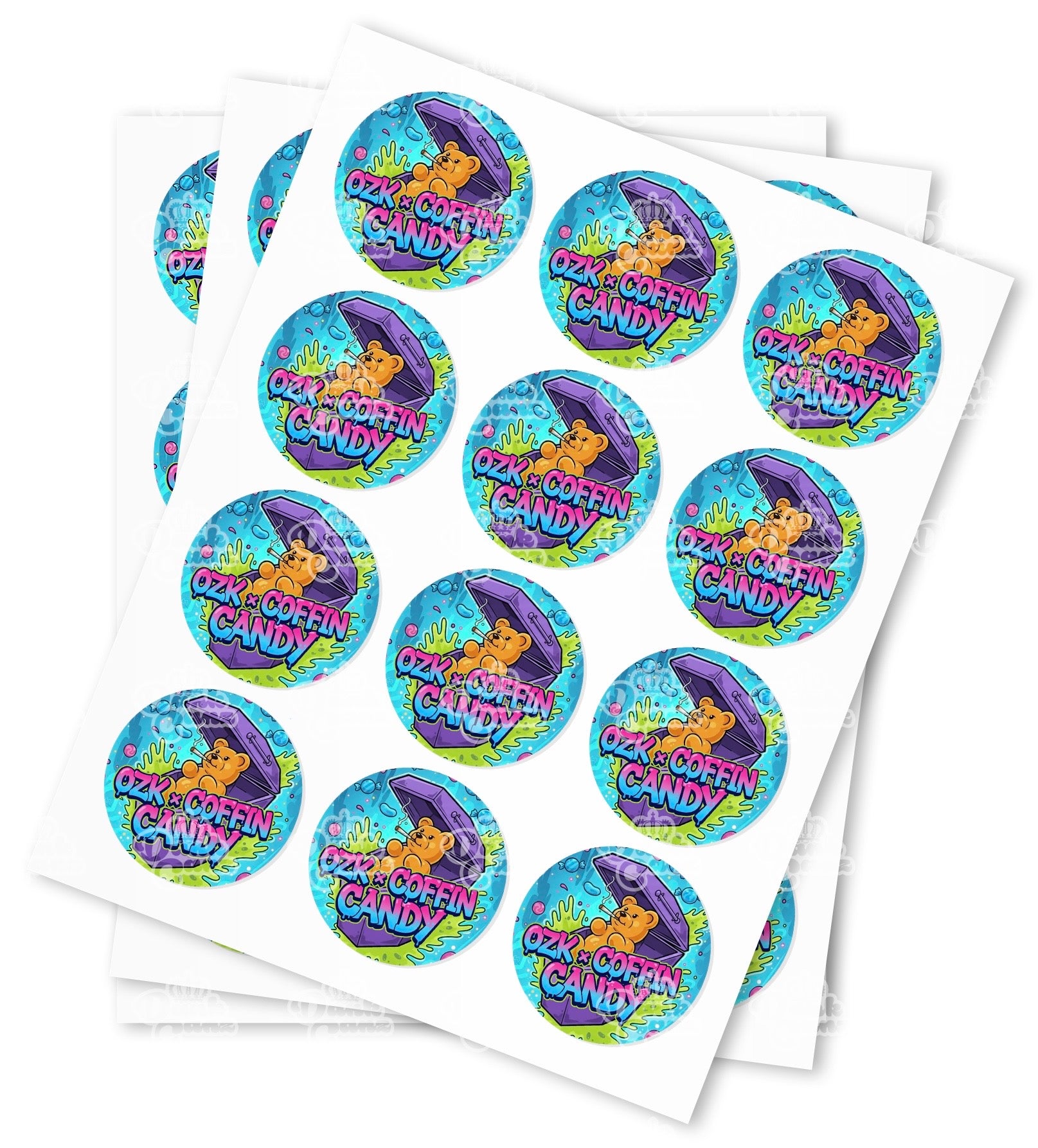 OZK x Coffin Candy Strain Stickers - DC Packaging Custom Cannabis Packaging