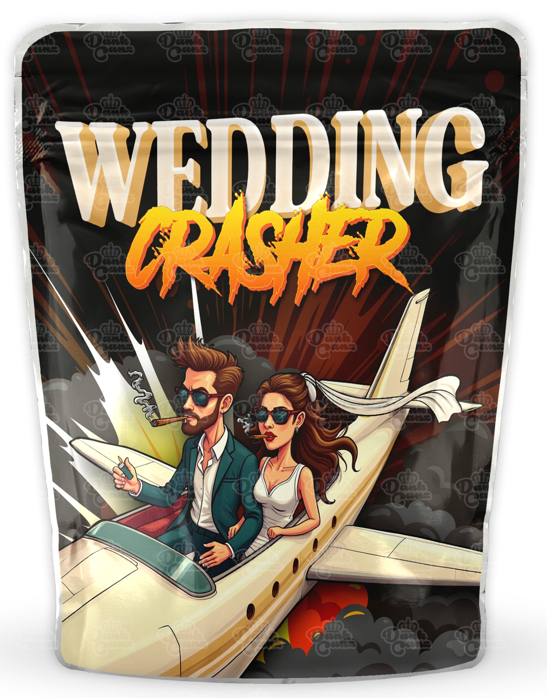 Wedding Crasher Mylar Bags - DC Packaging Custom Cannabis Packaging