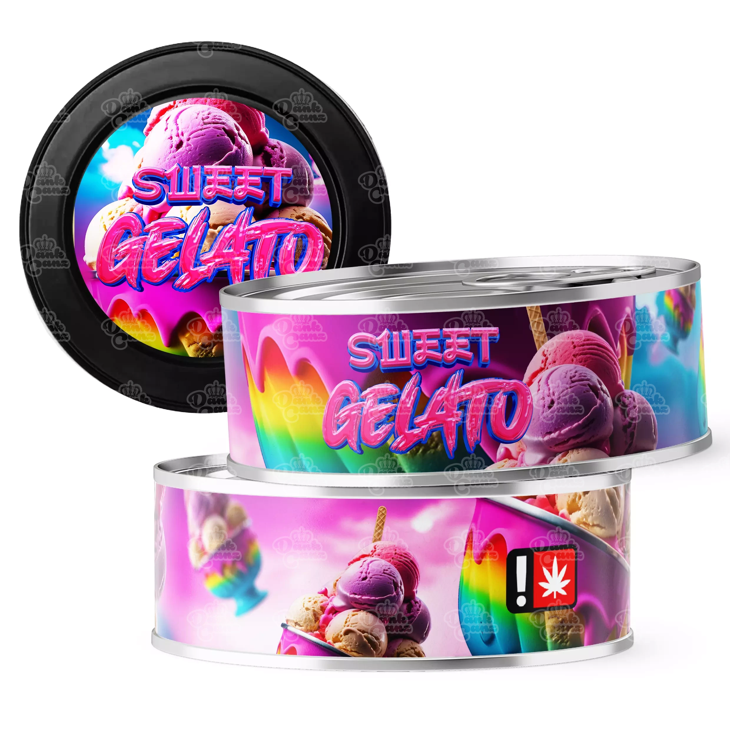 Sweet Gelato 3.5g Self Seal Tins - DC Packaging Custom Cannabis Packaging